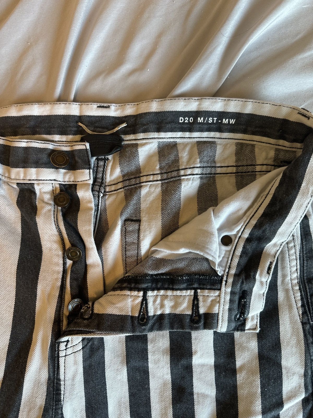 Striped Saint Laurent jeans