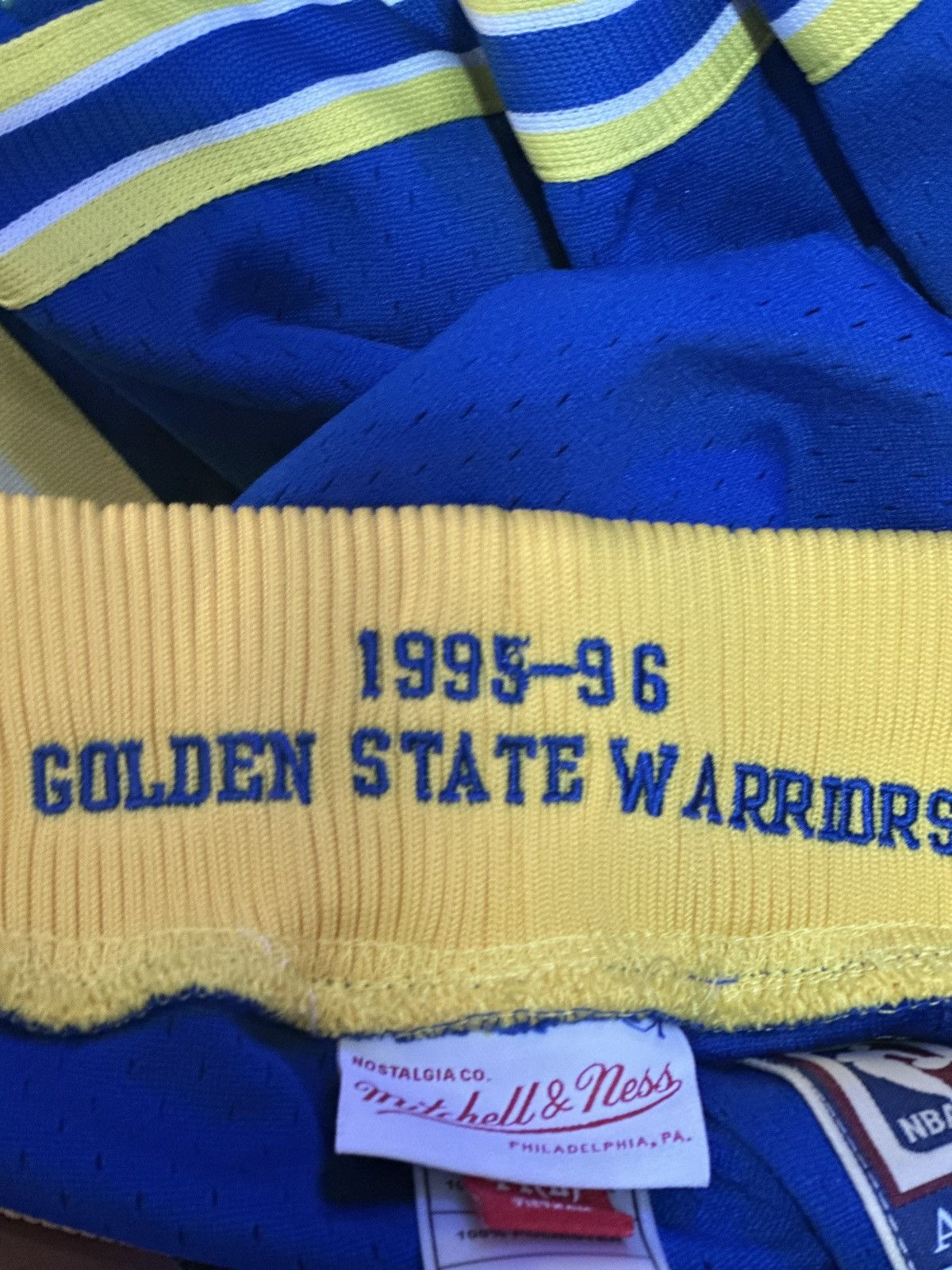 Mitchell & Ness Mitchell & Ness Warriors large Authentic Away Shorts 96-96 Size US 34 / EU 50 - 8 Thumbnail
