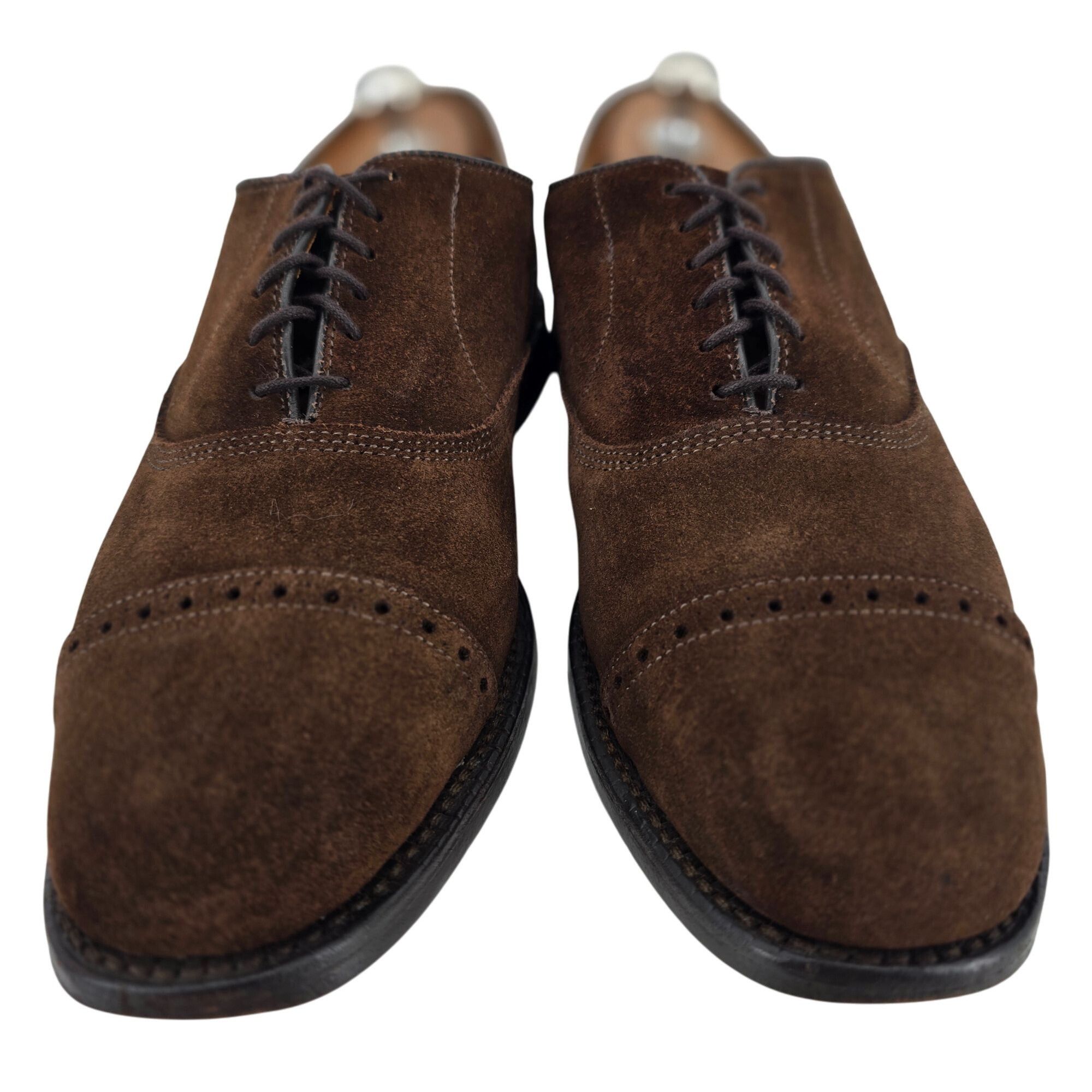 Allen Edmonds Vintage Allen Edmonds Mens 8A Brown Suede Leather Dress Shoe Size US 8 / EU 41 - 2 Thumbnail