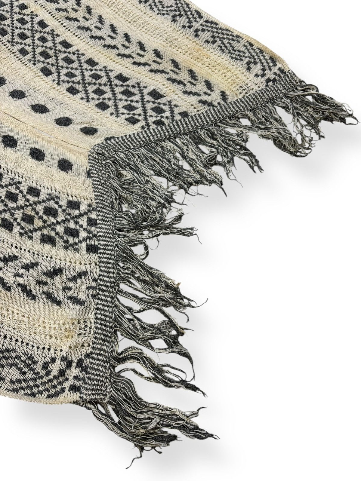 Japanese Brand Stunning Lure Knitted Poncho Cardigan 3/4 Sleeve with Fringe Size ONE SIZE - 6 Thumbnail