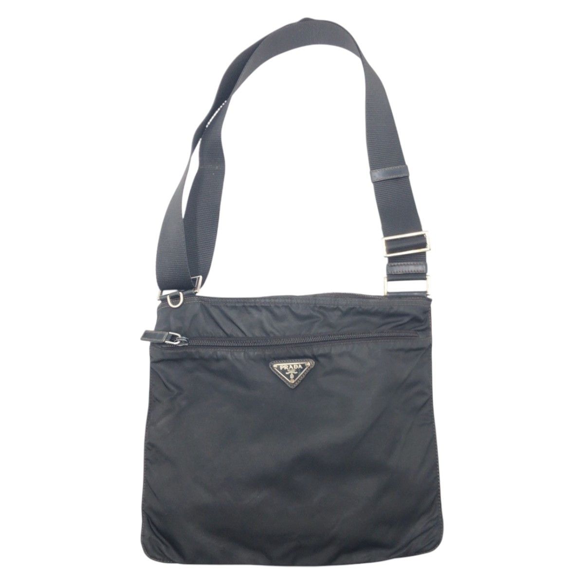 Prada Prada Tessuto Triangle Logo Nylon Shoulder Bag Others Crossbody Bag 500170 in Black, Men's