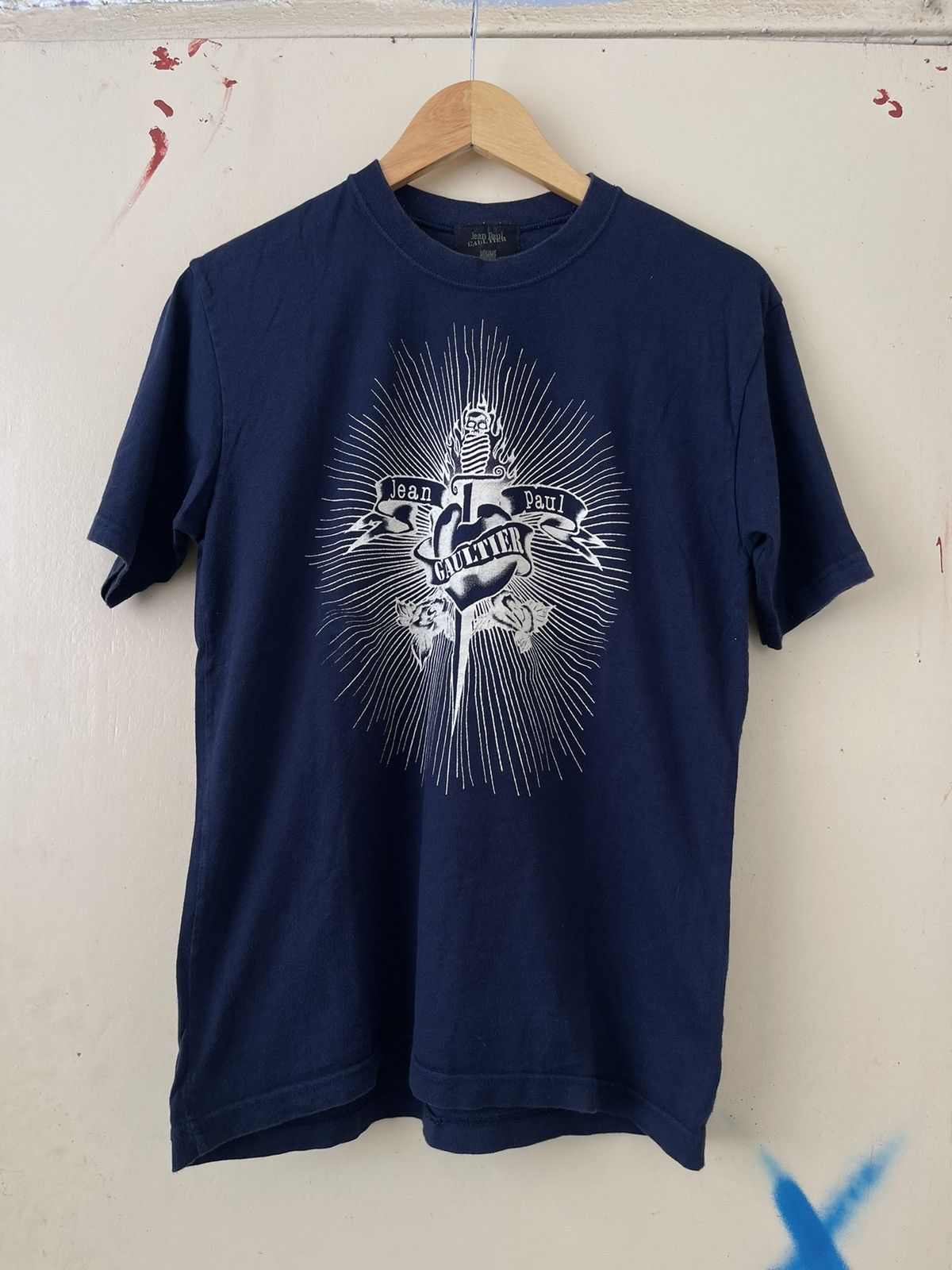 Designer × Jean Paul Gaultier Jean Paul Gaultier Dagger Tattoo T Shirt Size US M / EU 48-50 / 2 - 1 Thumbnail