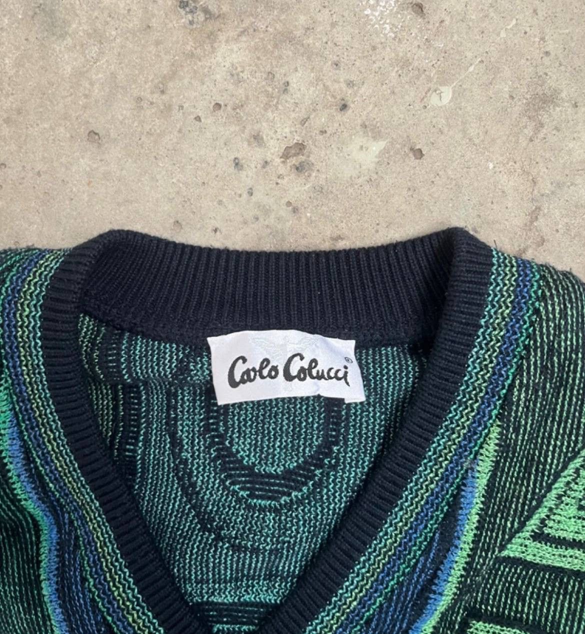 Carlo Colucci Carlo Colucci Geometry Knitted V Neck Sweater Size US L / EU 52-54 / 3 - 3 Thumbnail