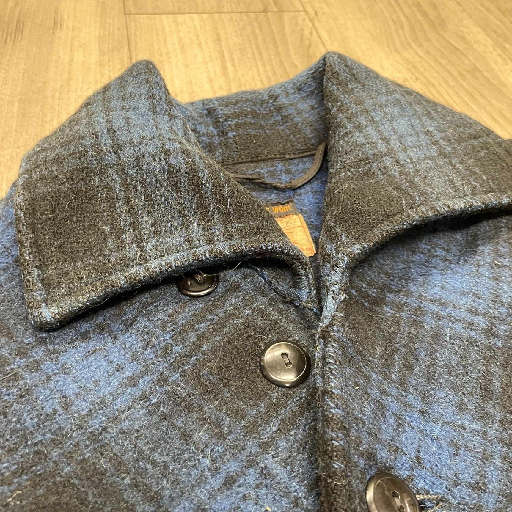 Vintage VINTAGE Hettnick Manufacturing Co. Wool Mackinaw Jacket Mens M Blue Shadow Plaid Cruiser Wool Seattle 30s Size US M / EU 48-50 / 2 - 6 Thumbnail