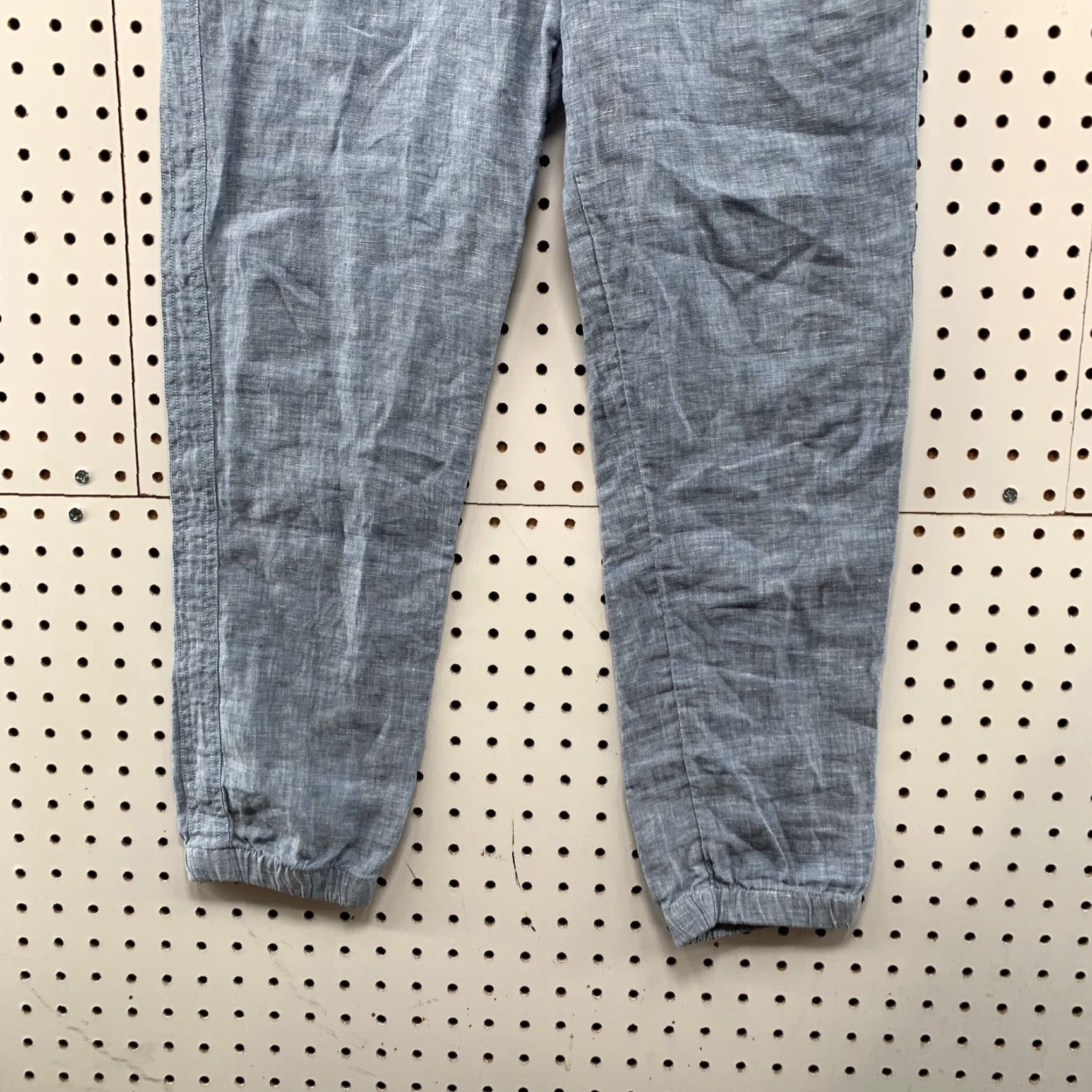 Athleta VINTAGE Athleta Cabo Linen Jogger Womens 6 Blue Elastic Waist Pockets Drawstring 30x26.5 Size 28" / US 6 / IT 42 - 3 Thumbnail