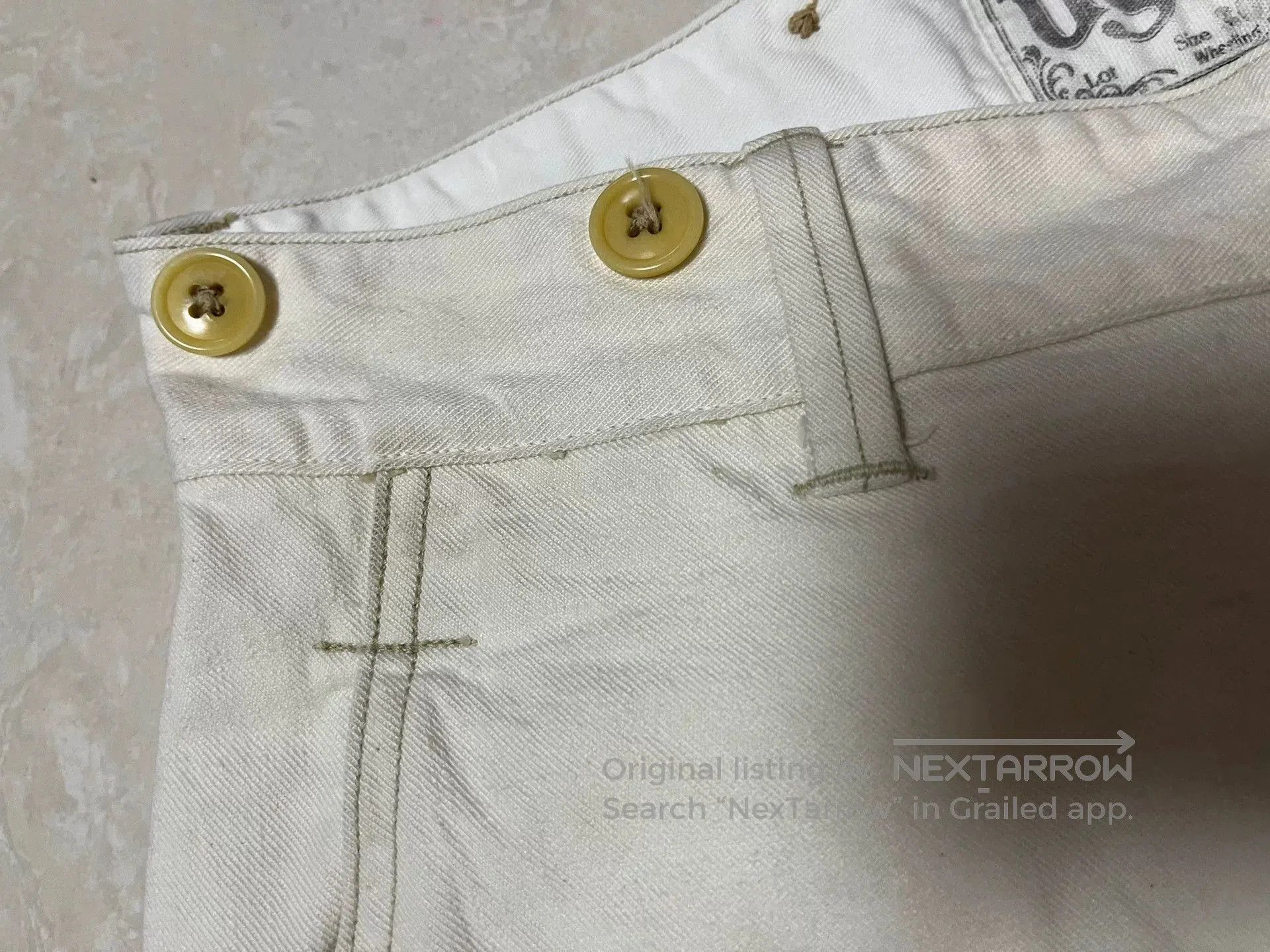 Freewheelers Freewheelers White Mid-rise Straight Leg Pants. Size US 30 / EU 46 - 3 Thumbnail