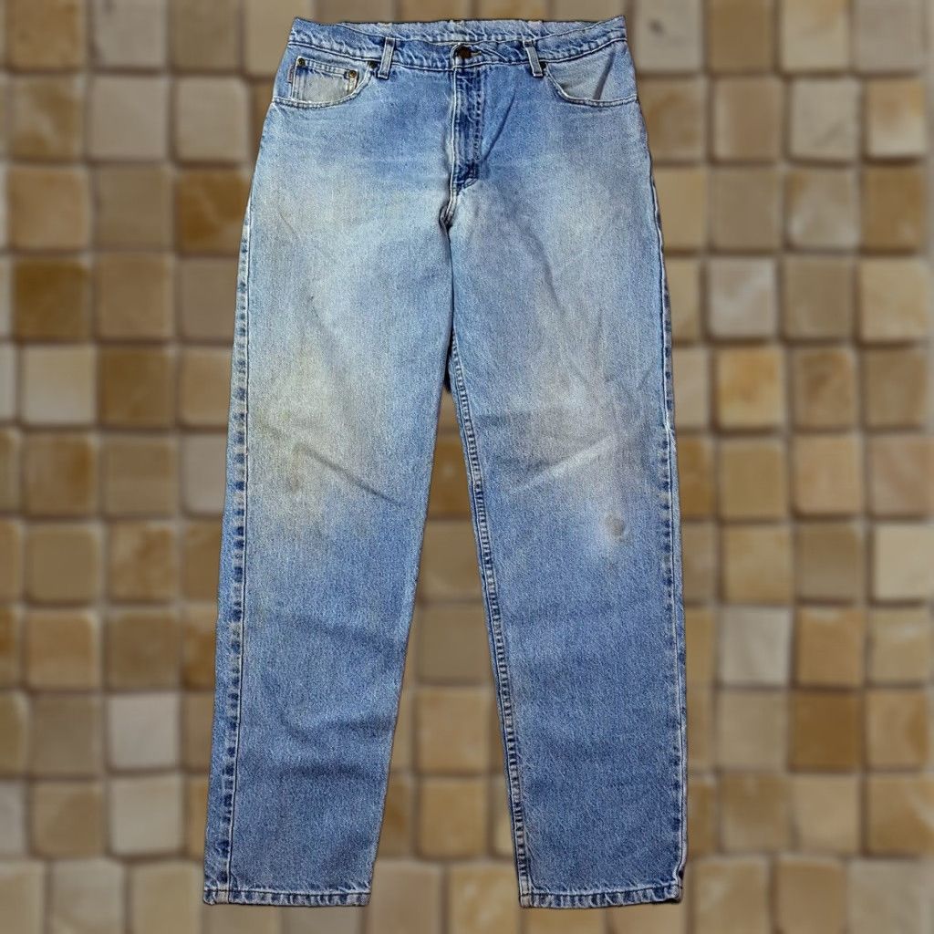 Carhartt VINTAGE Carhartt Jeans Denim Blue Distressed 36x33 36" Waist 33" Inseam Men Workwear Retro Grunge Hidden Pockets Size US 36 / EU 52 - 1 Thumbnail