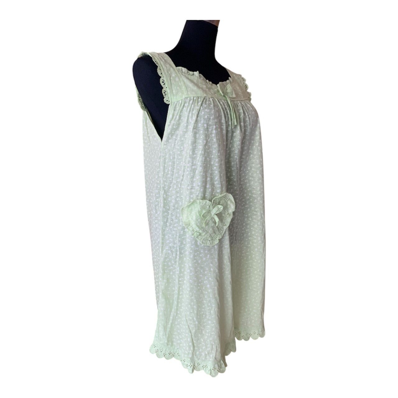 Vintage Vintage 90s Sleeveless A Line Dress Embroidered S/M Size M / US 6-8 / IT 42-44 - 3 Thumbnail