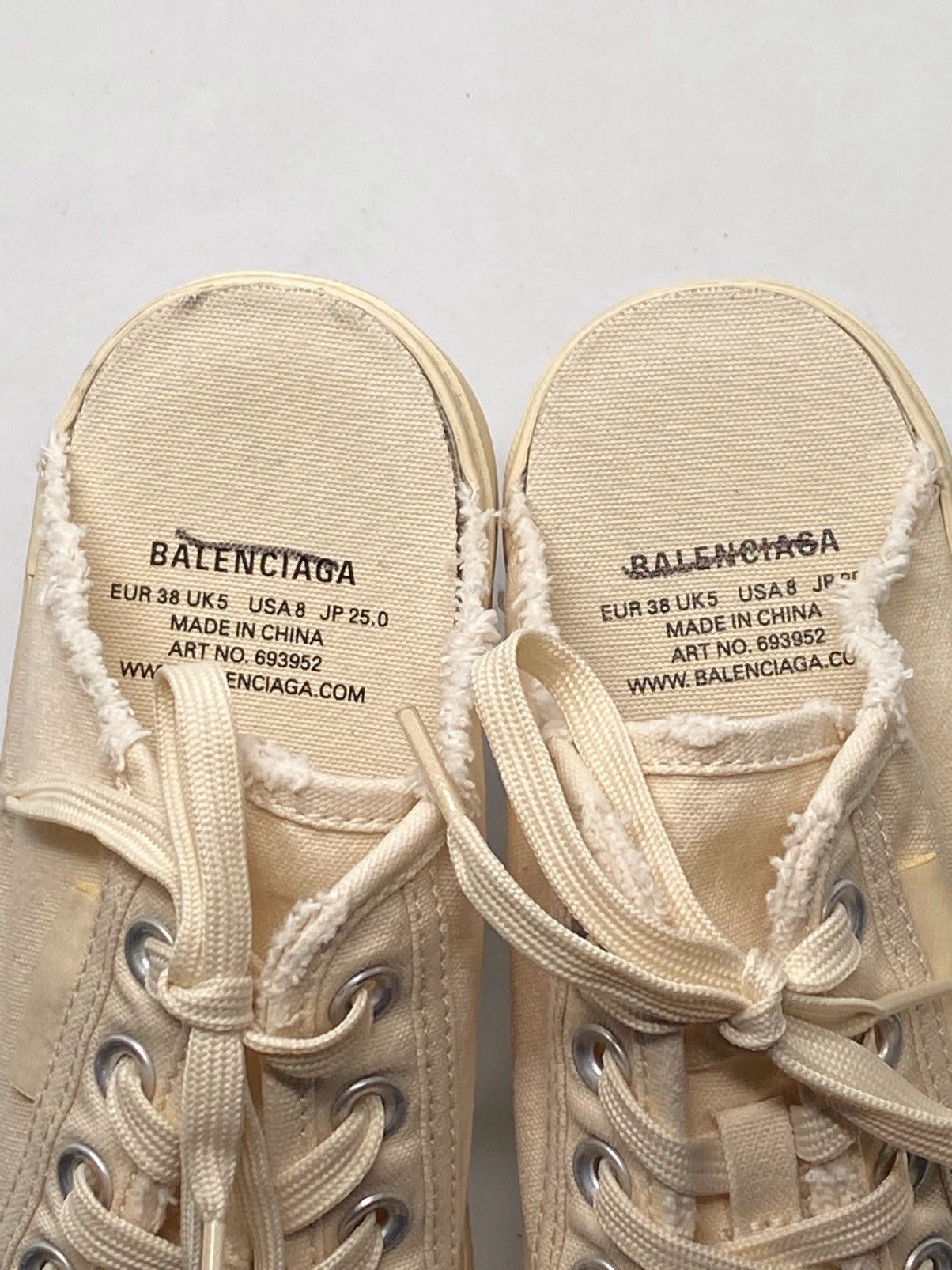 Balenciaga Balenciaga Slip-On Paris White Cotton Sneakers Women size 38 Size US 8 / IT 38 - 10 Thumbnail