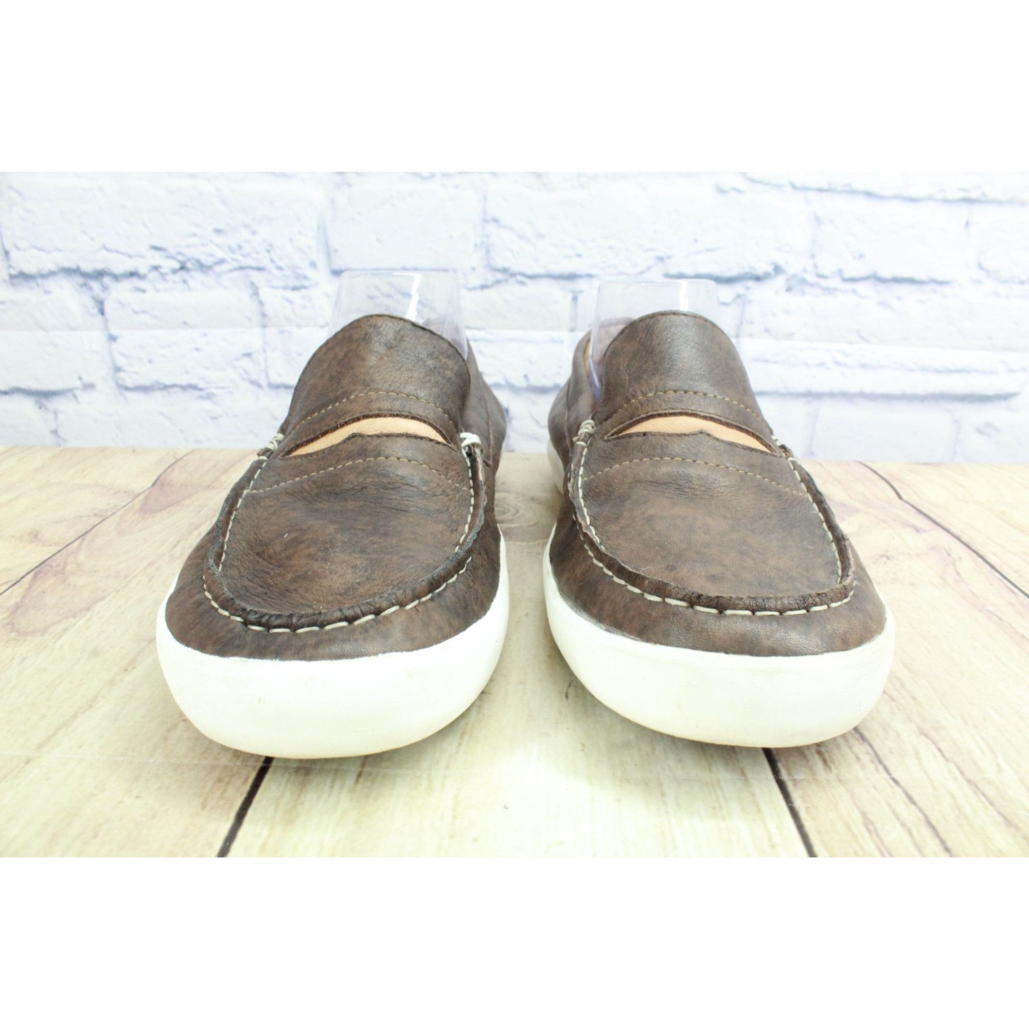 L.L. Bean LL Bean Men's Brown Leather Penny Slip On Shoes Size US 10 / EU 43 - 4 Thumbnail