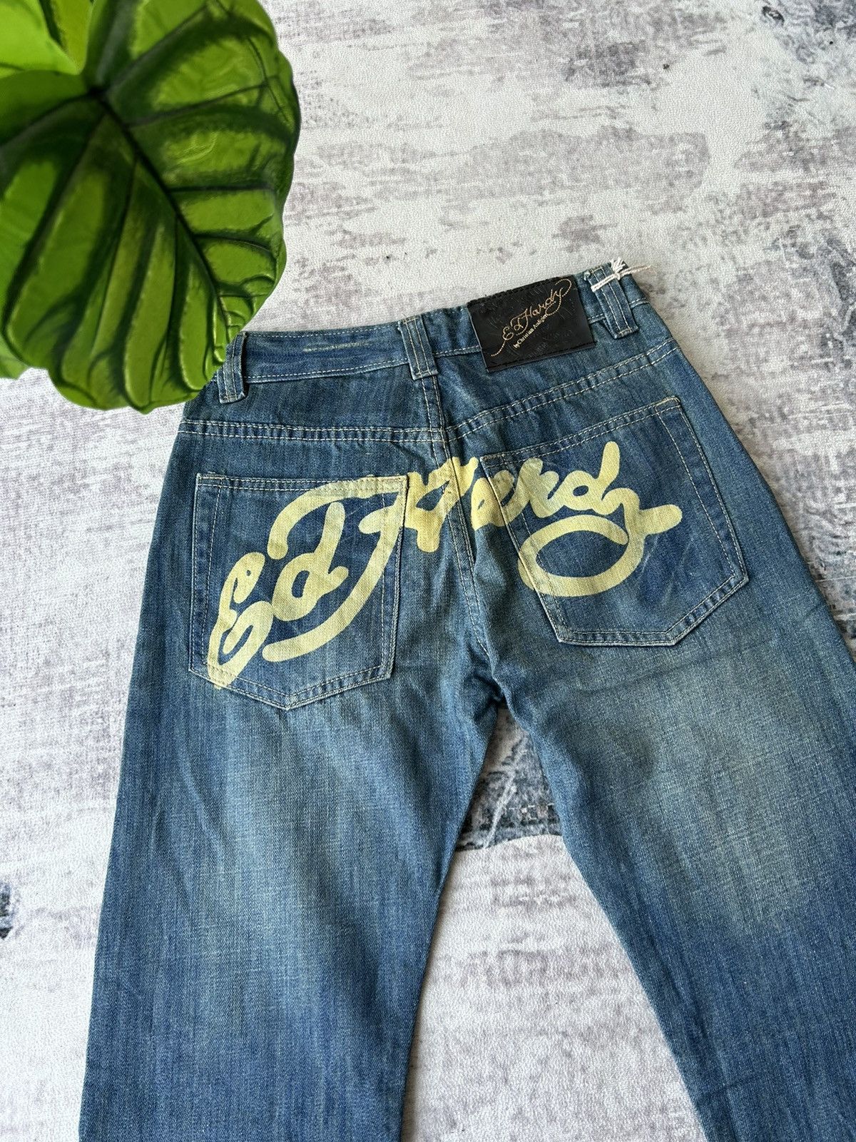 Ed Hardy Ed Hardy Rhinestone Tiger Jeans Size US 27 - 10 Thumbnail