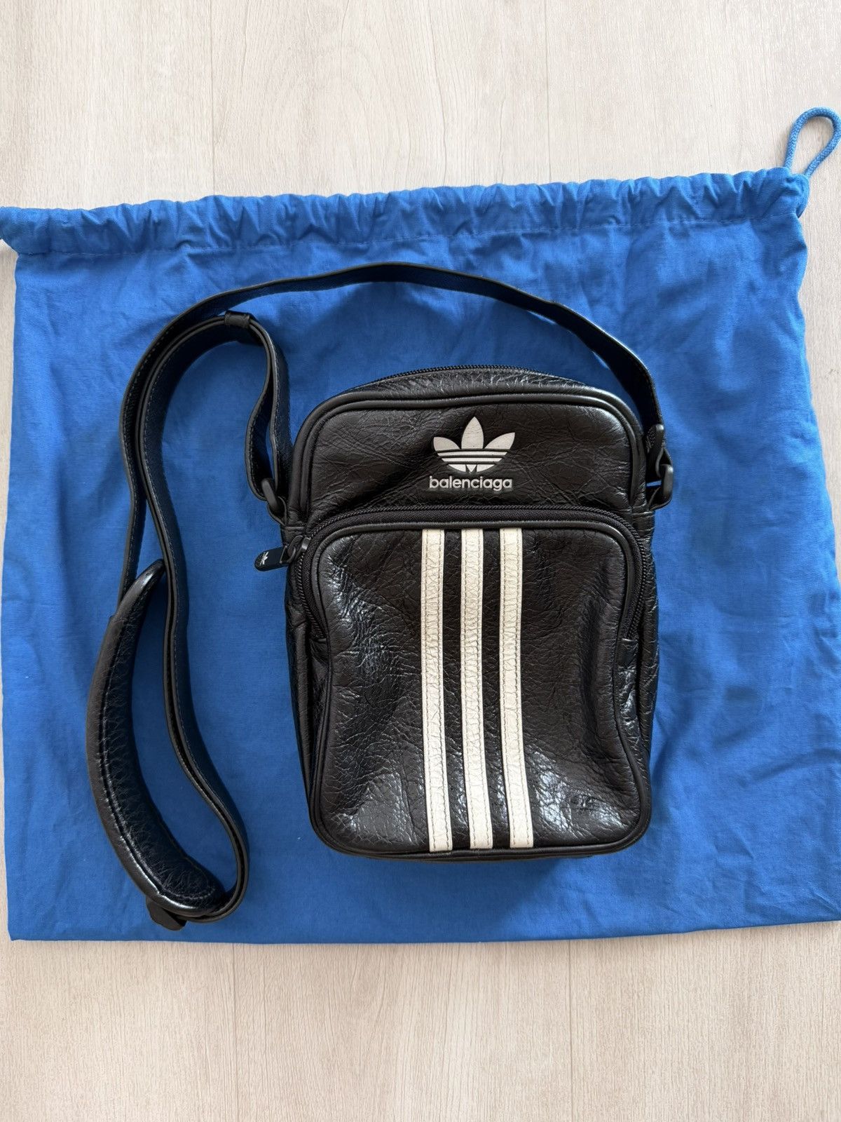 Adidas × Balenciaga Balenciaga x Adidas Leather Gym Bag | Grailed