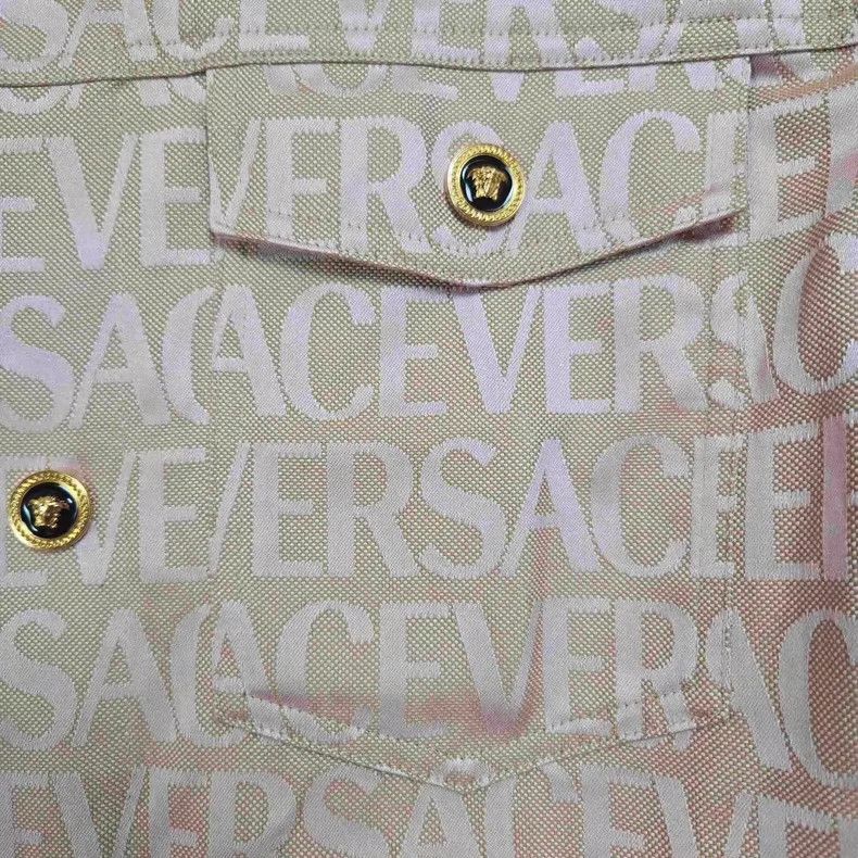 Versace Versace Denim jacket with a full logo print Size L / US 10 / IT 46 - 3 Thumbnail
