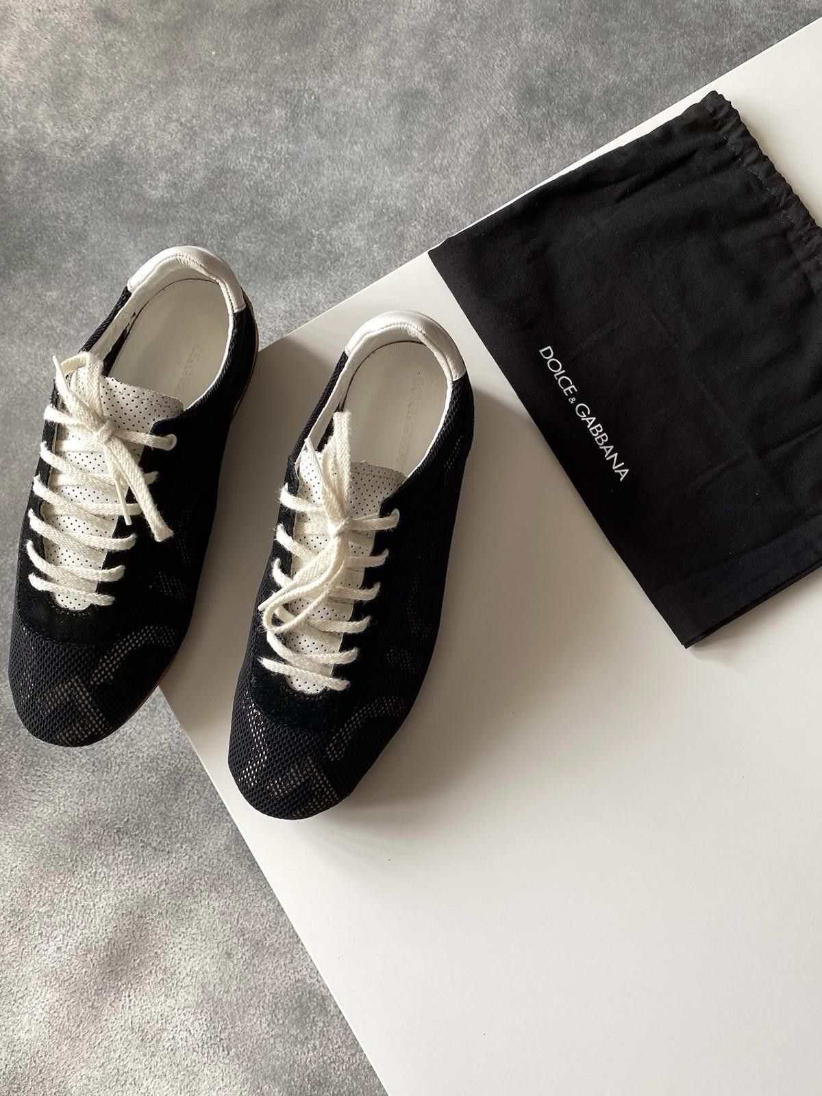 Dolce & Gabbana Dolce&Gabbana Thailandia Mirror Logo Suede Sneakers Size US 7.5 / IT 37.5 - 3 Thumbnail