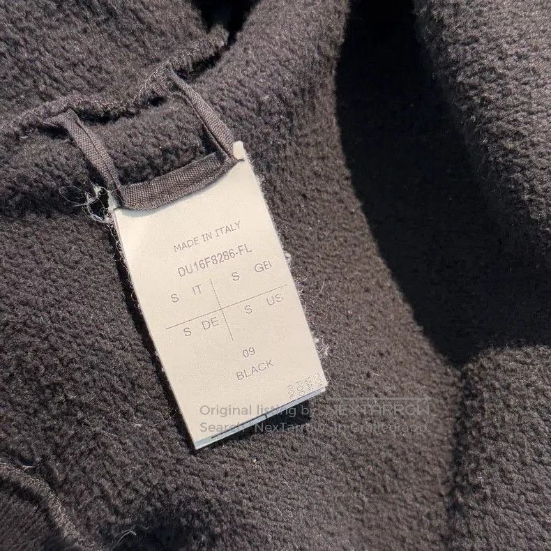 Rick Owens Rick Owens Classic Black Hoodie Jacket. Size US S / EU 44-46 / 1 - 6 Thumbnail