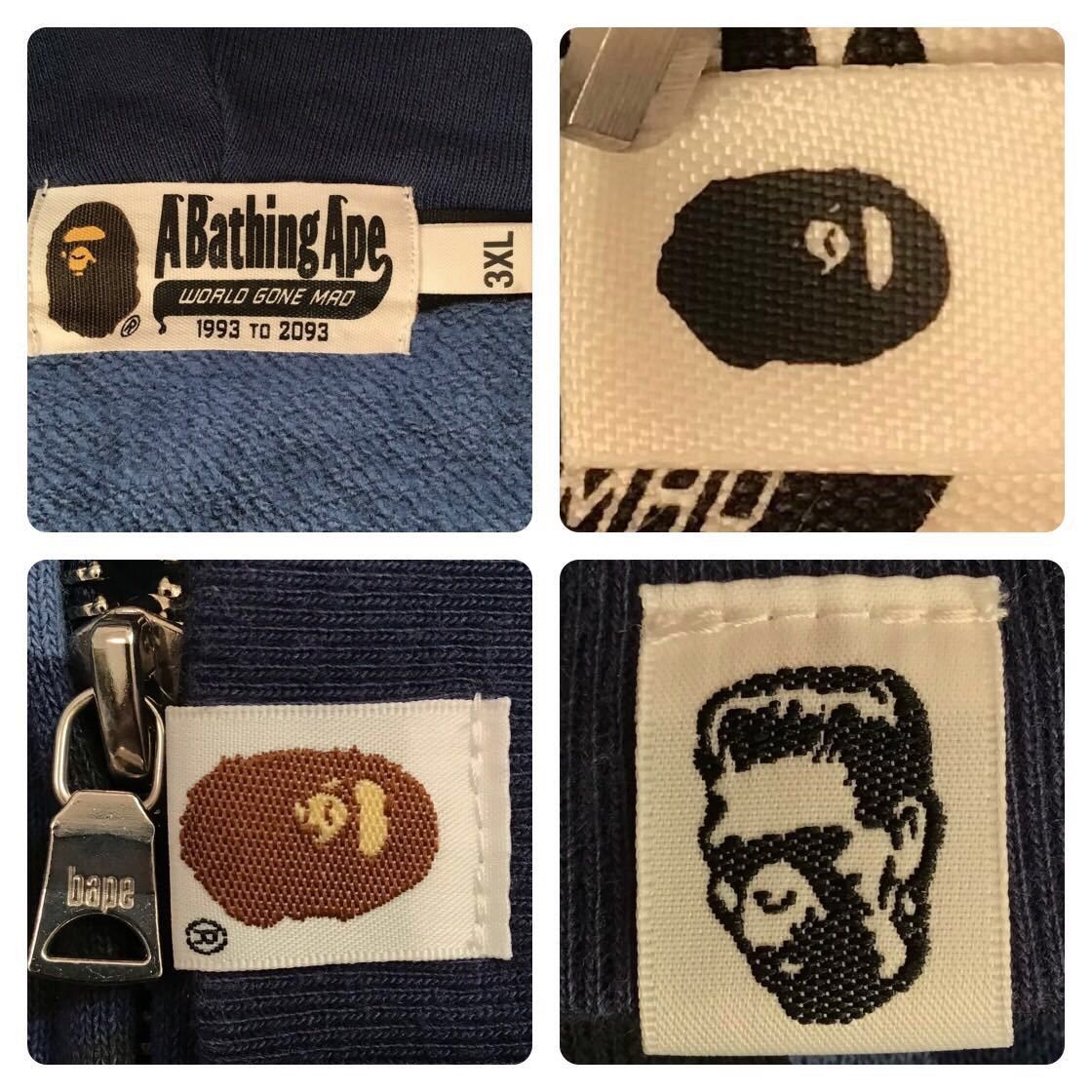 Bape 🔥3XL🔥 BAPE Double Tiger Shark full zip hoodie Blue camo XXXL Size US XXL / EU 58 / 5 - 7 Thumbnail
