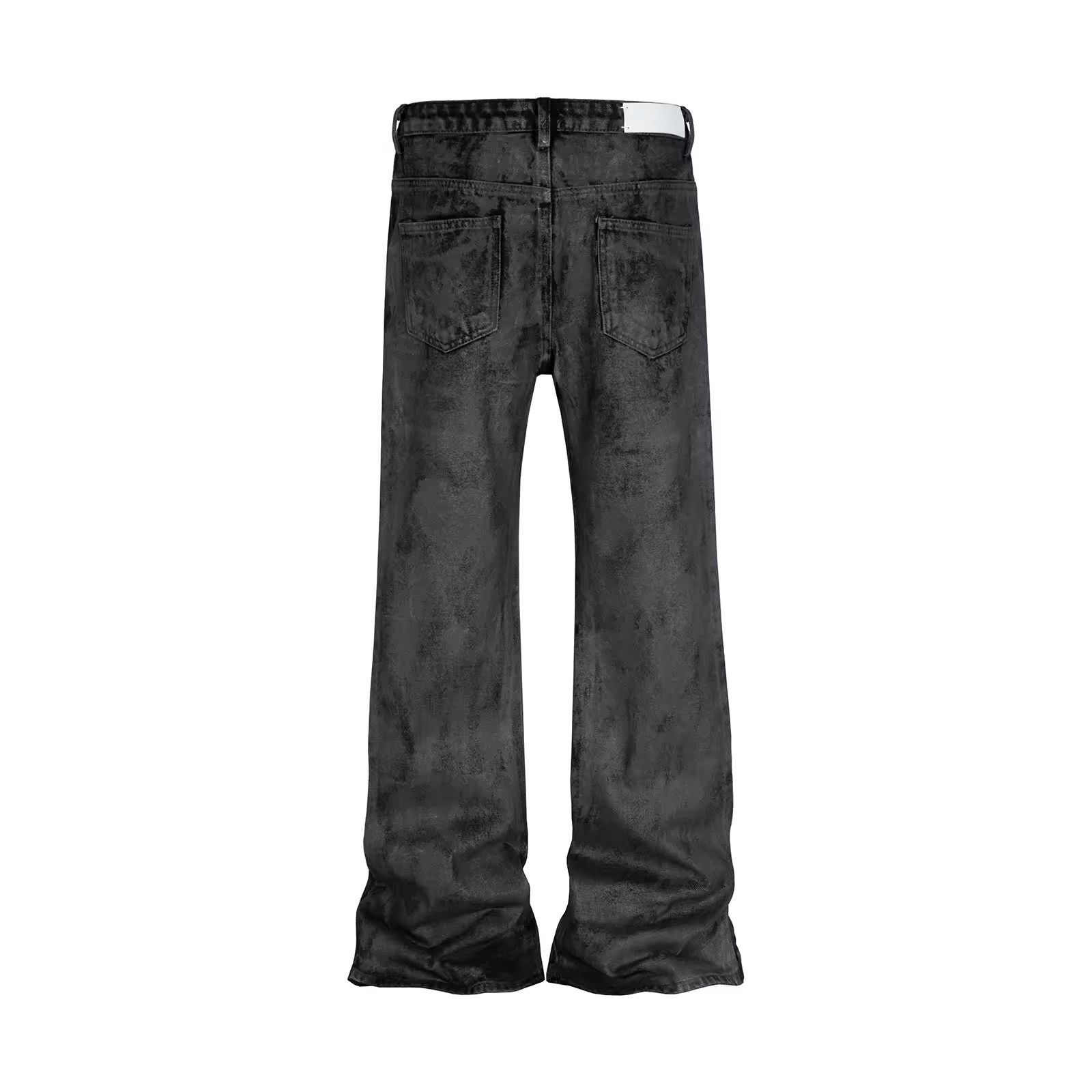 Japanese Brand Hand Brushed Glue Sparkling Baggy Flare Jeans Size US 32 / EU 48 - 4 Thumbnail