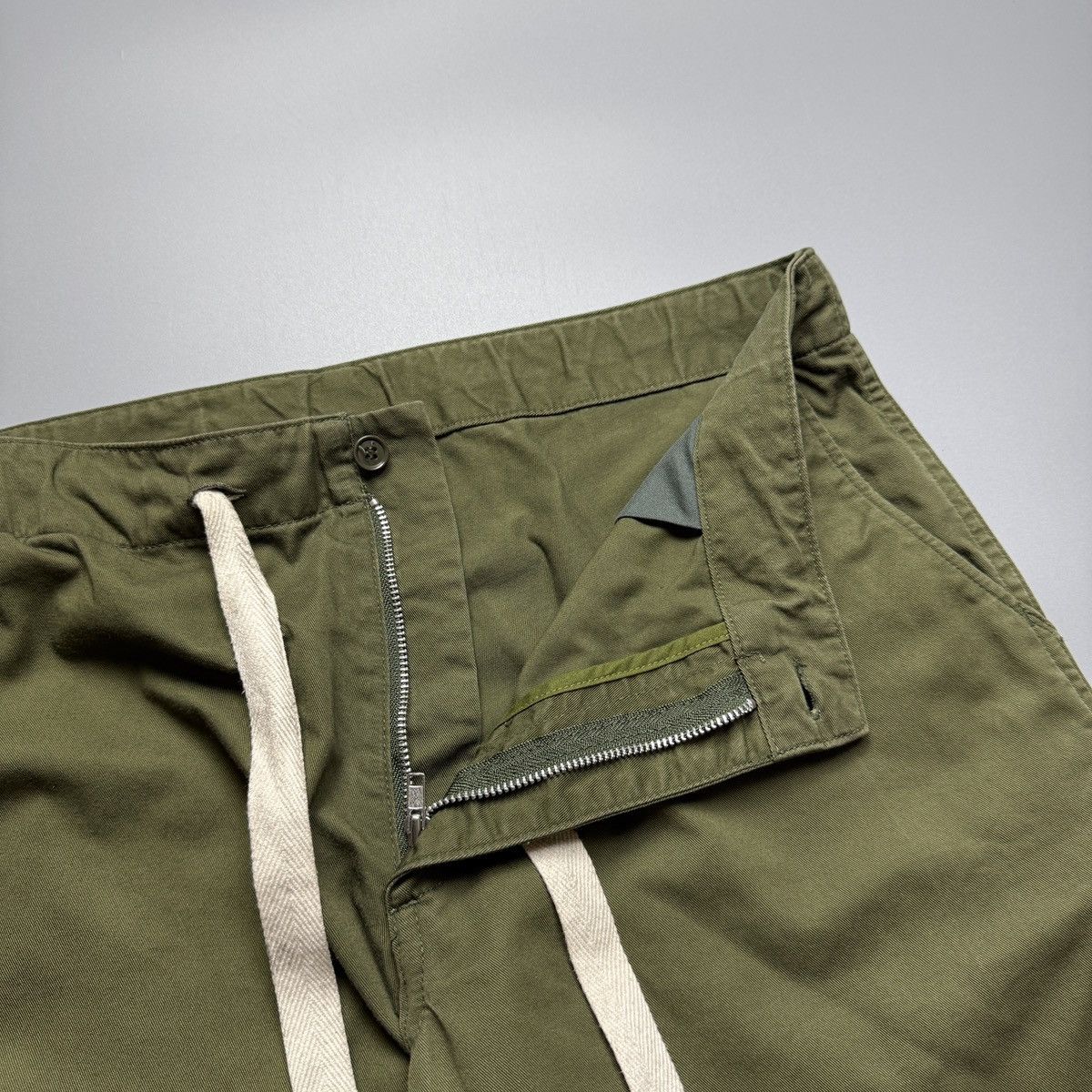 Beams Japan Beams Japan - Army Green Cropped Chino Wide Pants Size US 32 / EU 48 - 6 Thumbnail
