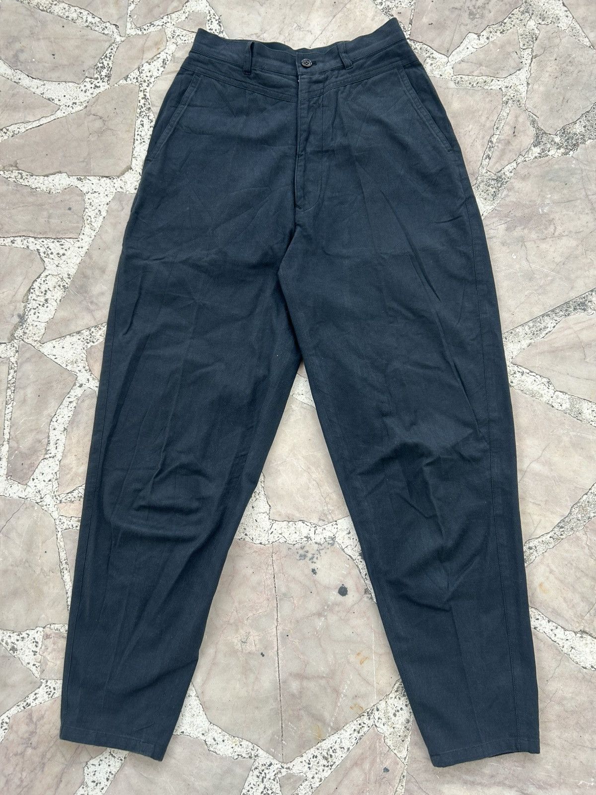Comme des Garcons CDG Slack Parachute Faded Black Pants Size 22" - 1 Thumbnail