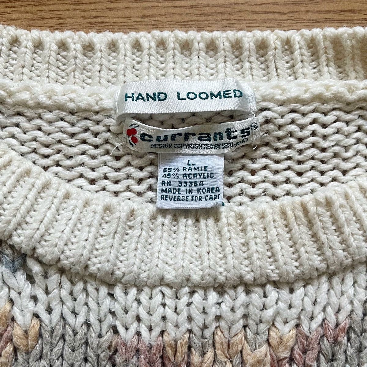 Vintage Vintage Currants by Jeri-Jo New York Fair Isle Crew Sweater Size L / US 10 / IT 46 - 3 Thumbnail
