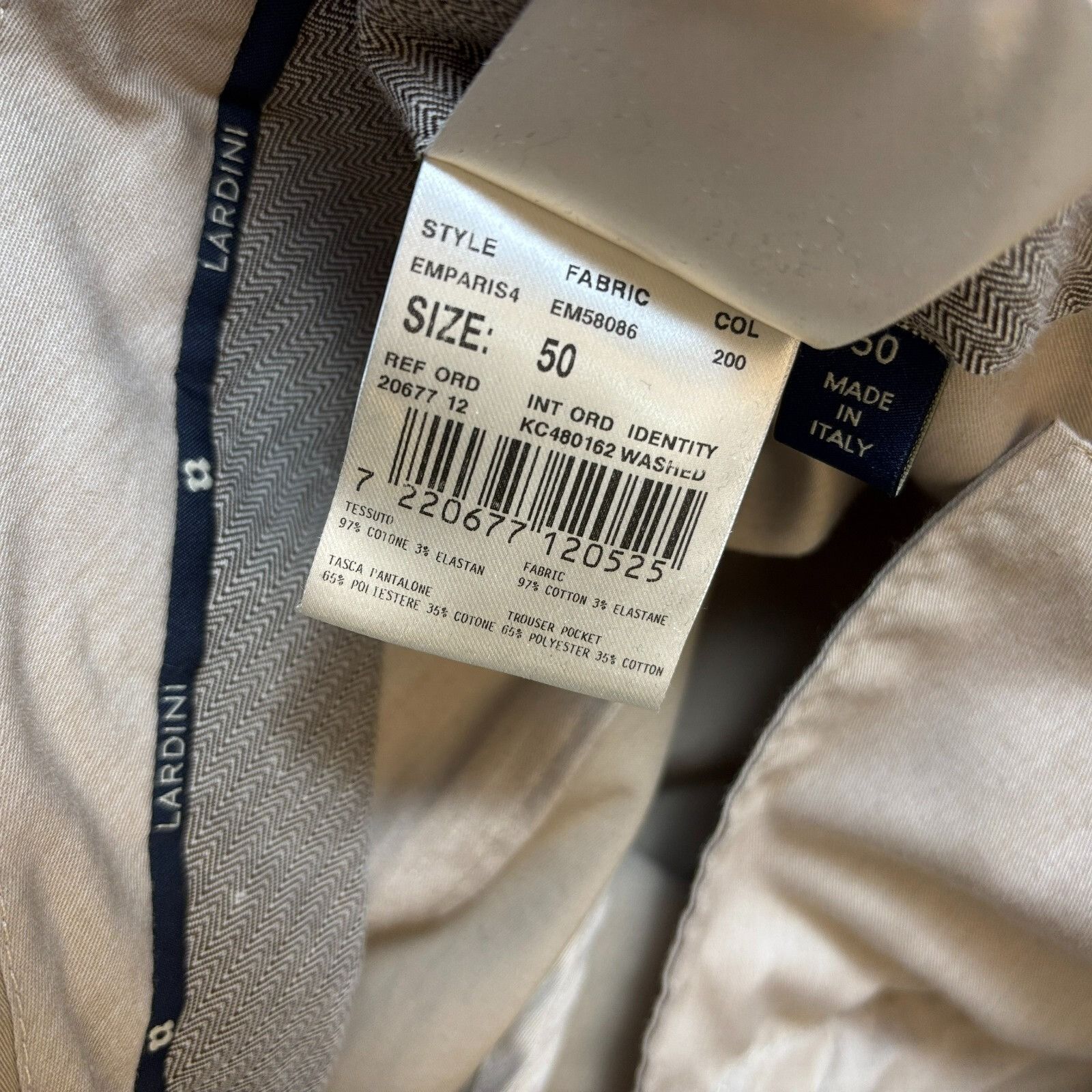 Lardini Lardini Men's Pants Sz 50 IT Beige Cotton Blend Chino Trouse Size US 40 / EU 56 - 5 Thumbnail