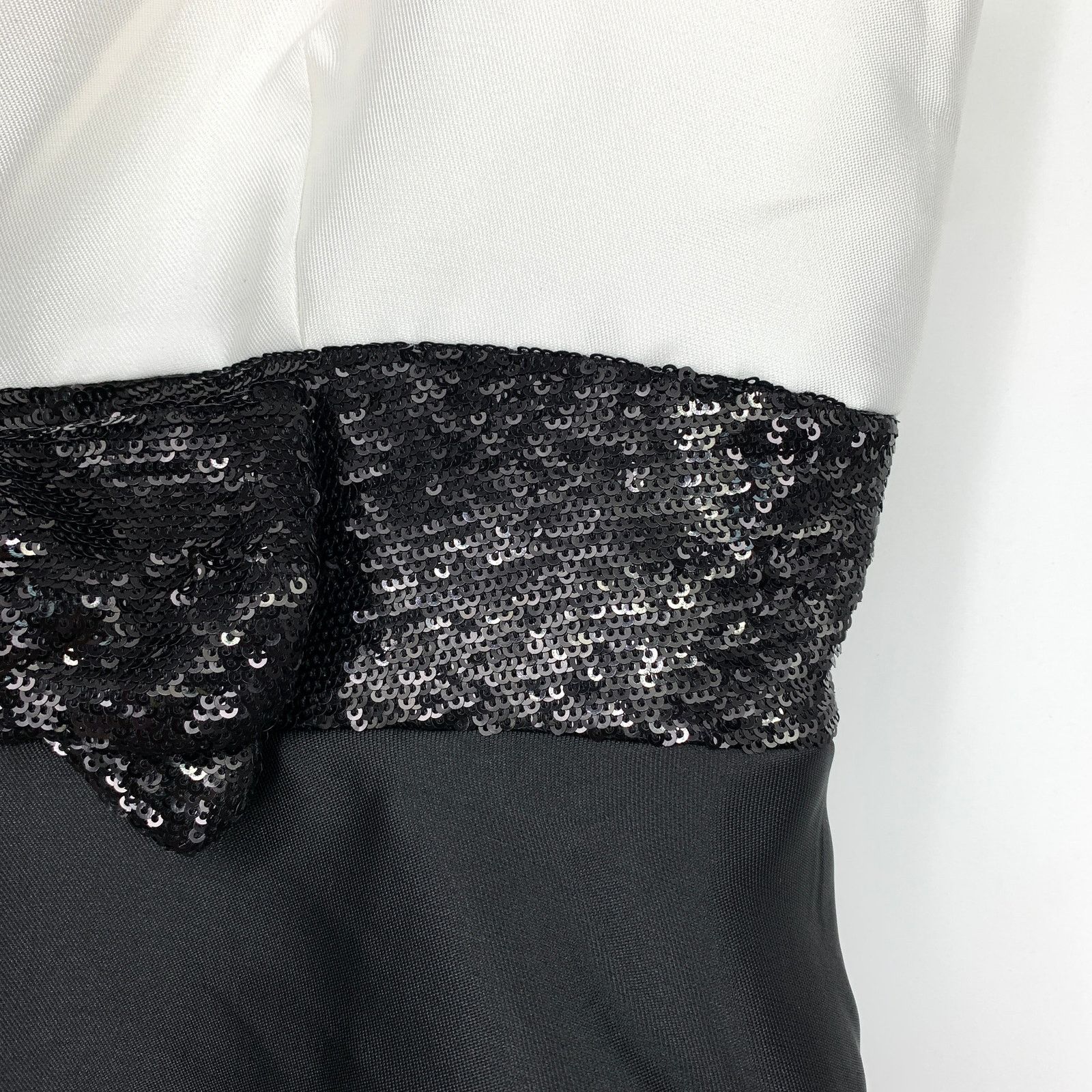 Kate Spade Sequin Bow Fit & Flare Dress 6 Black White NEW