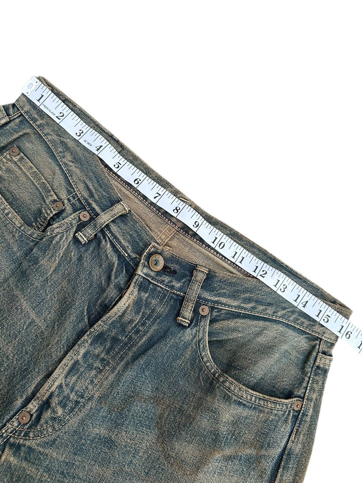 Kapital Vintage The Blue of an Selvedge Distressed Rusty Denim Jeans Size US 32 / EU 48 - 15 Thumbnail
