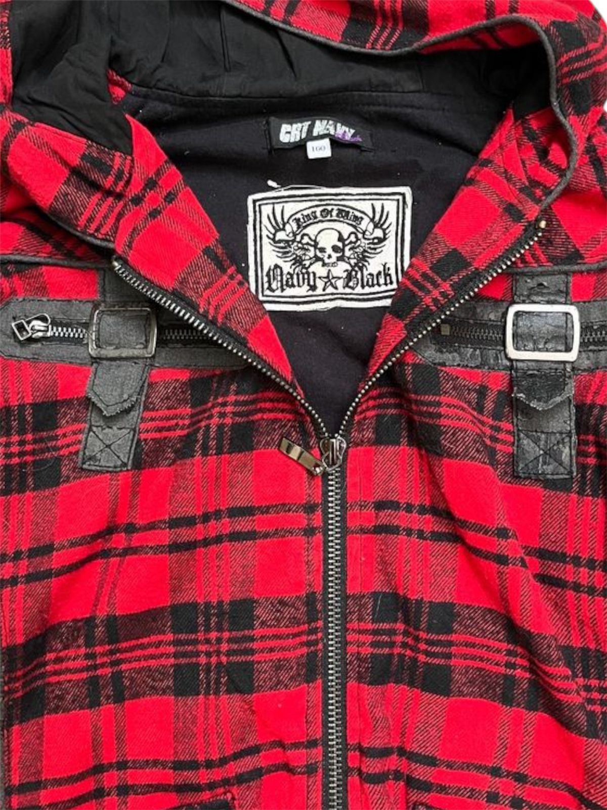 If Six Was Nine × Japanese Brand × Le Grande Bleu (L.G.B.) Crt navy black tartan ziphood Size US S / EU 44-46 / 1 - 4 Thumbnail