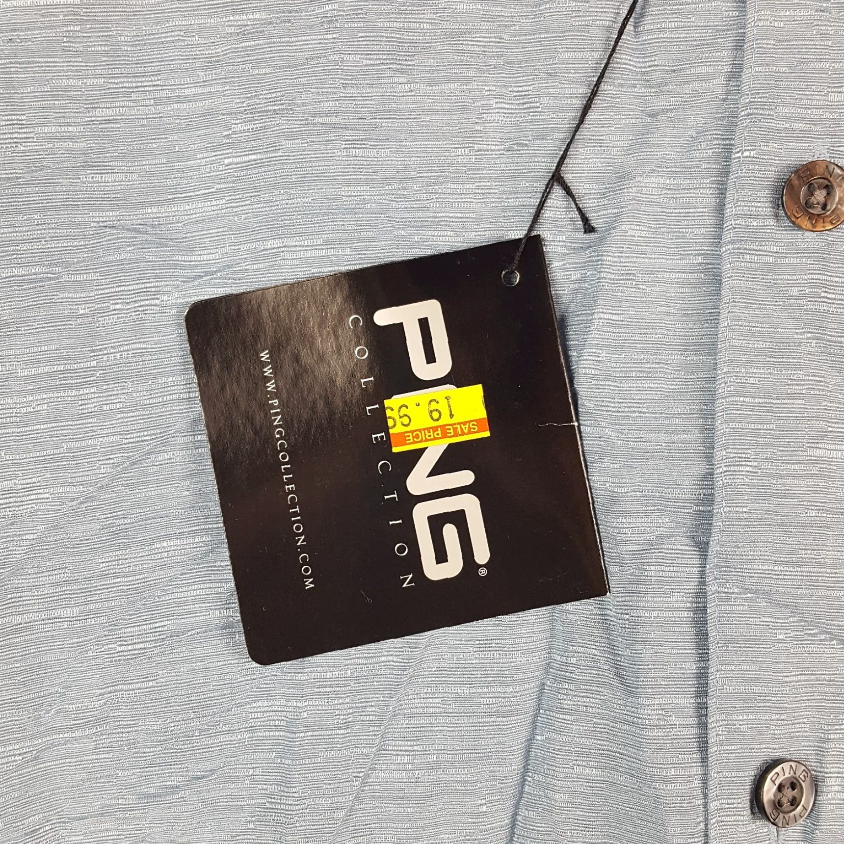 Vintage Ping Silk Breathable Preppy Polo Shirt Big & Tall 4X Blue Collar Button South casual Workwear 90s Vintage Mens Polo Size US XXL / EU 58 / 5 - 4 Thumbnail