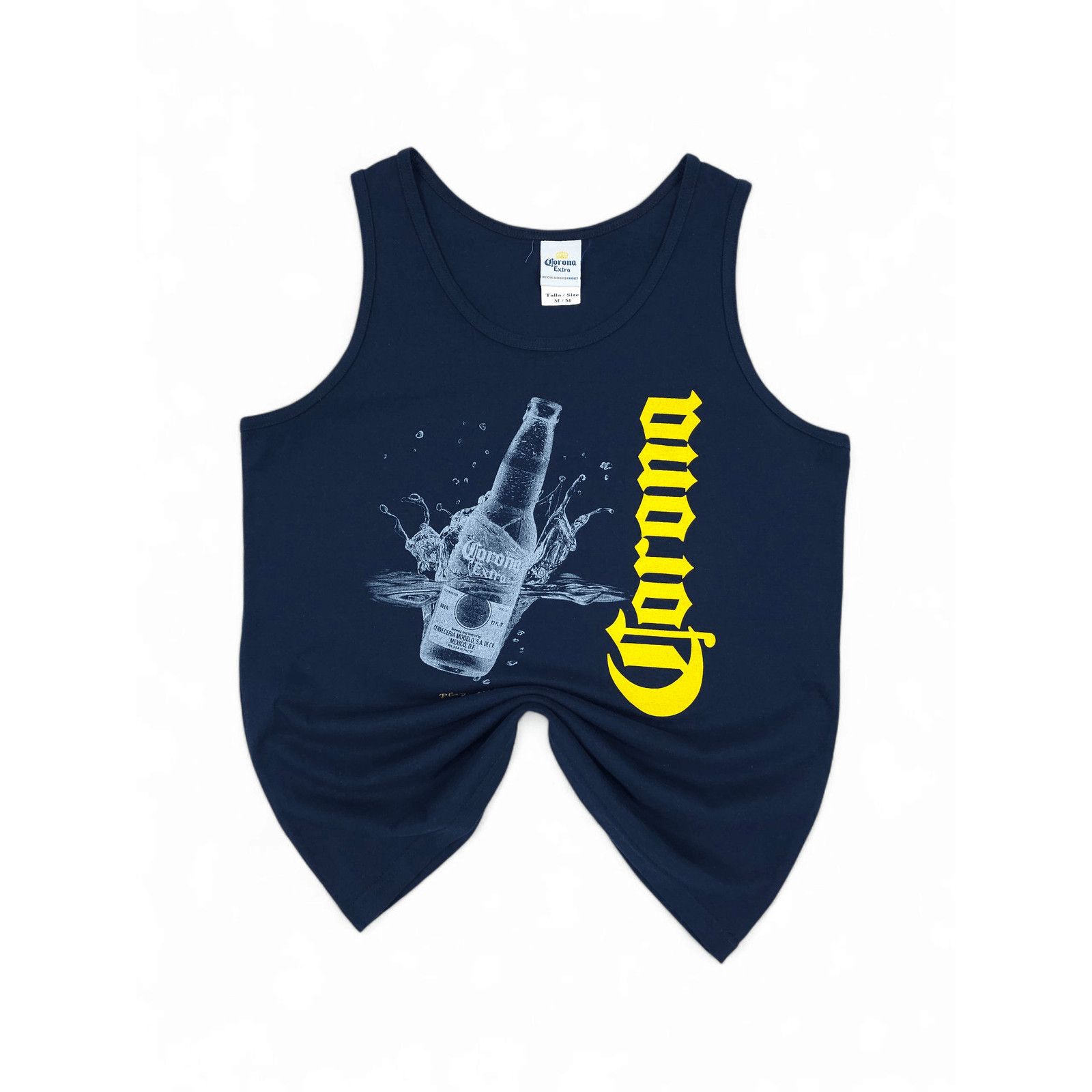 Vintage 💎 Corona Extra Beer Graphic T-shirt Tank Top Navy Y2K 90's Size US M / EU 48-50 / 2 - 1 Thumbnail