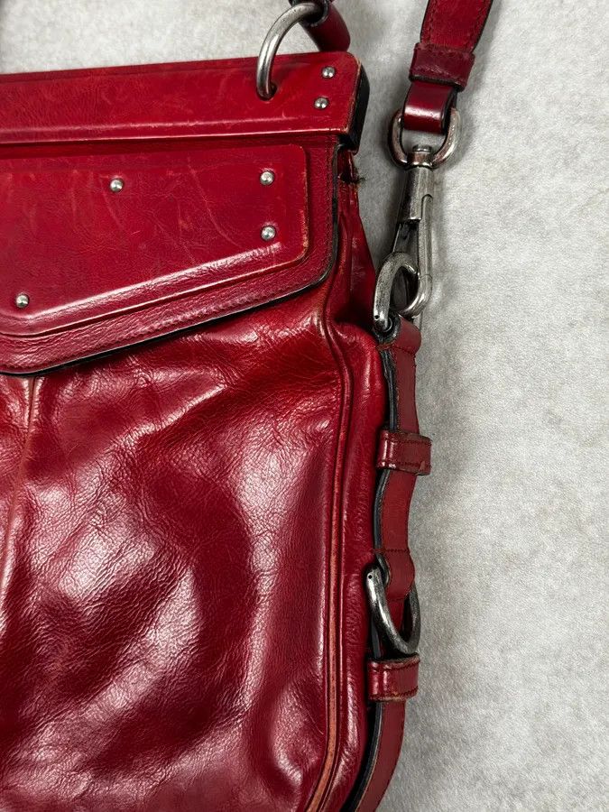 Yves Saint Laurent AW2002 Yves Saint Laurent Red Leather Shoulder Bag Size ONE SIZE - 8 Thumbnail