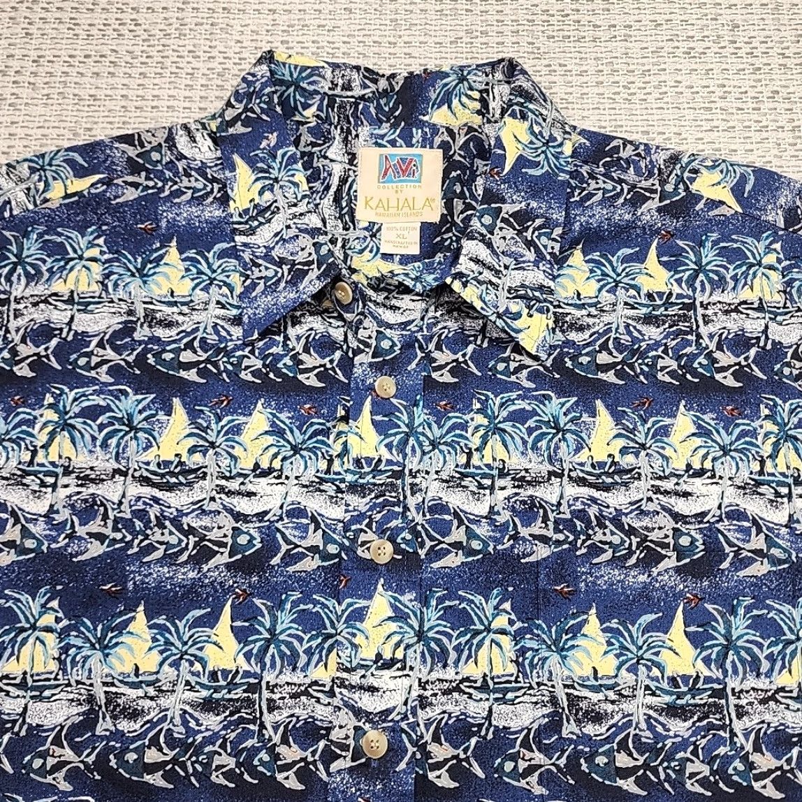 Vintage VINTAGE Avi Collection by Kahala Hawaiian Islands Shirt Mens XL Button Up Short Sleeve Size US XL / EU 56 / 4 - 5 Thumbnail