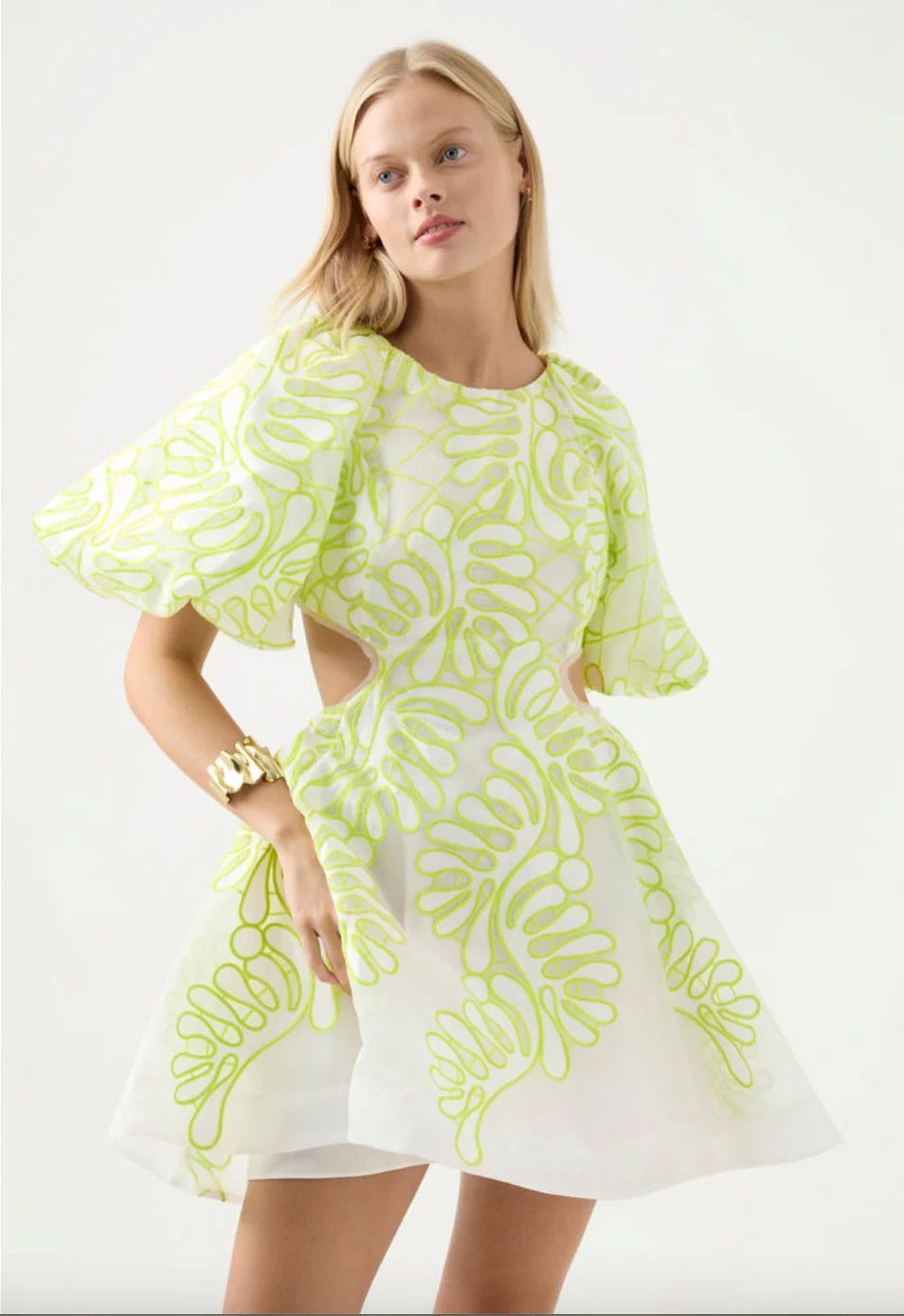 Aje Botanical Applique Mini Dress Size S / US 4 / IT 40 - 2 Thumbnail