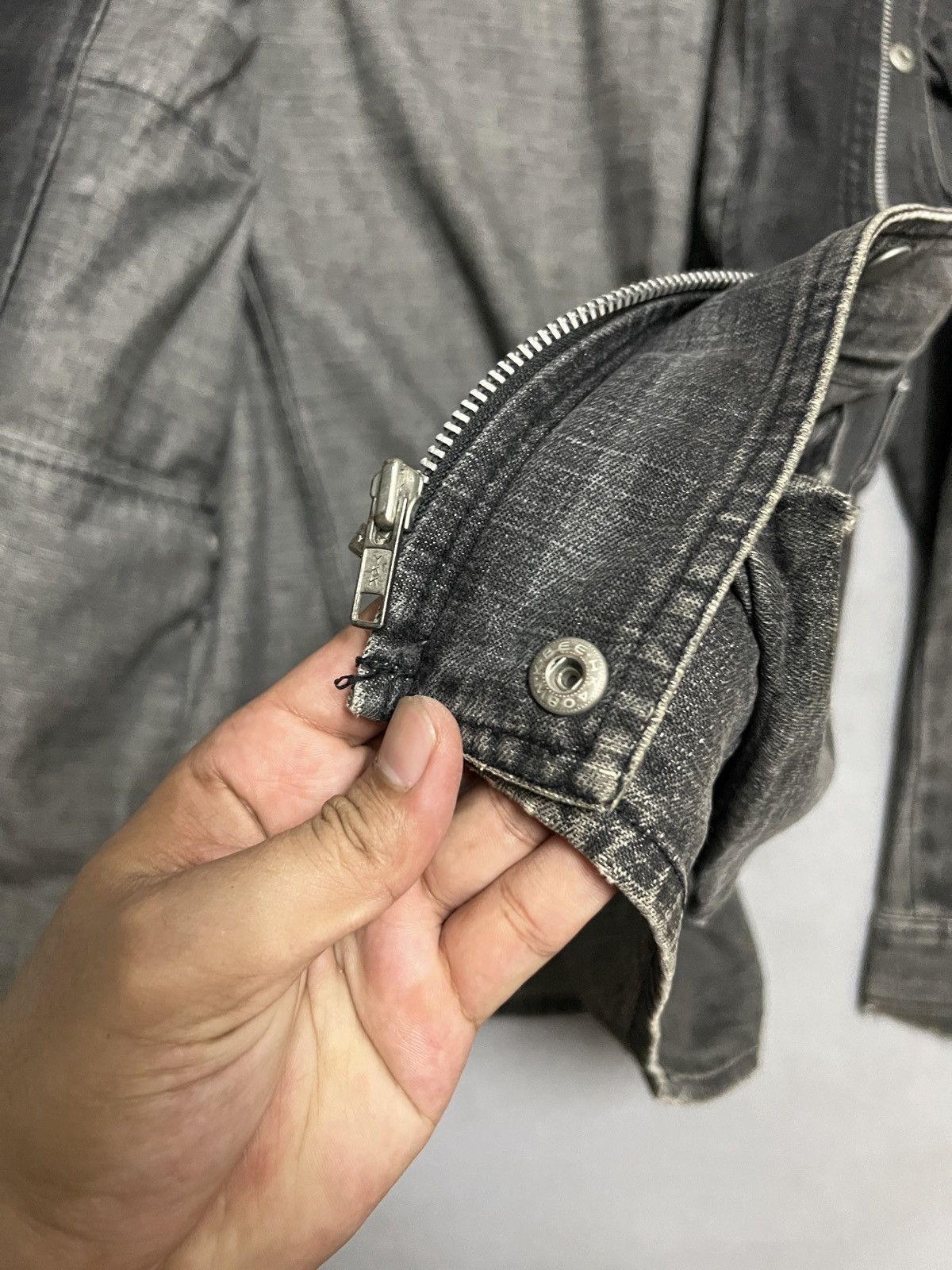 Japanese Brand 632.Vintage NYLAUS faded black denim Jacket Size US M / EU 48-50 / 2 - 6 Thumbnail