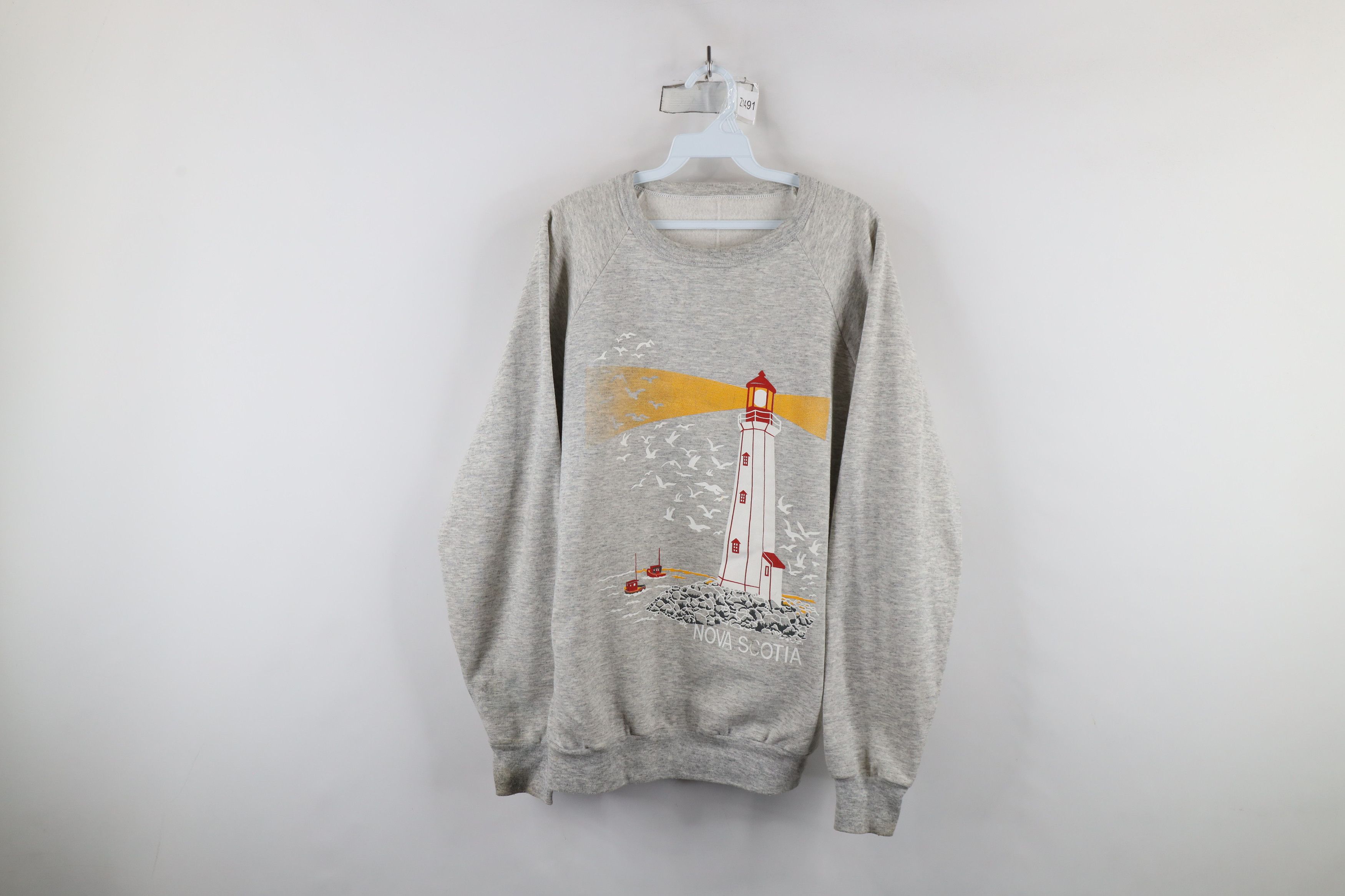 Vintage Vintage 90s Streetwear Nova Scotia Lighthouse Sweatshirt Size US L / EU 52-54 / 3 - 1 Thumbnail