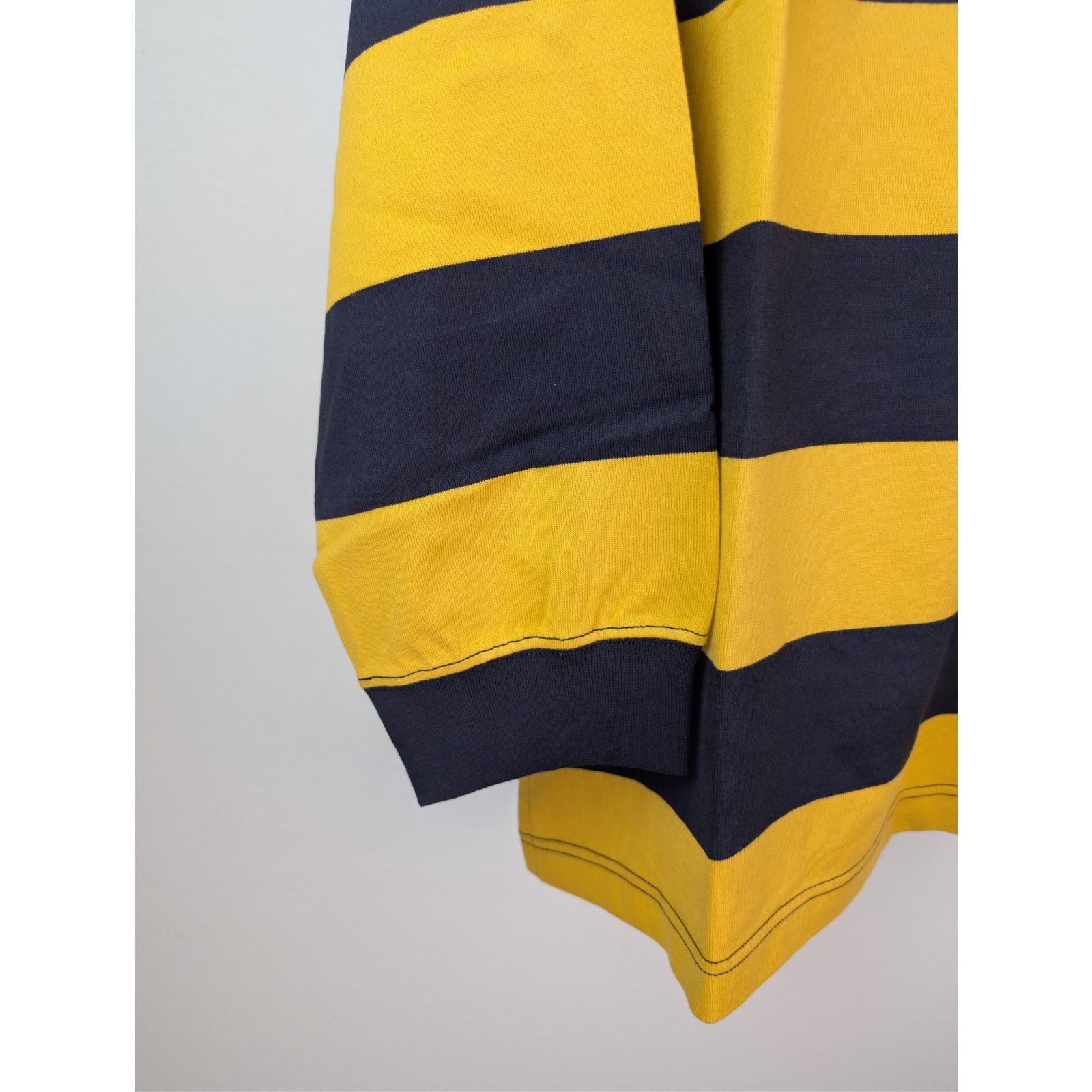 Moncler × Palm Angels o1rshd1 Striped Cotton Polo Shirt in Yellow / Blue Size US L / EU 52-54 / 3 - 6 Thumbnail