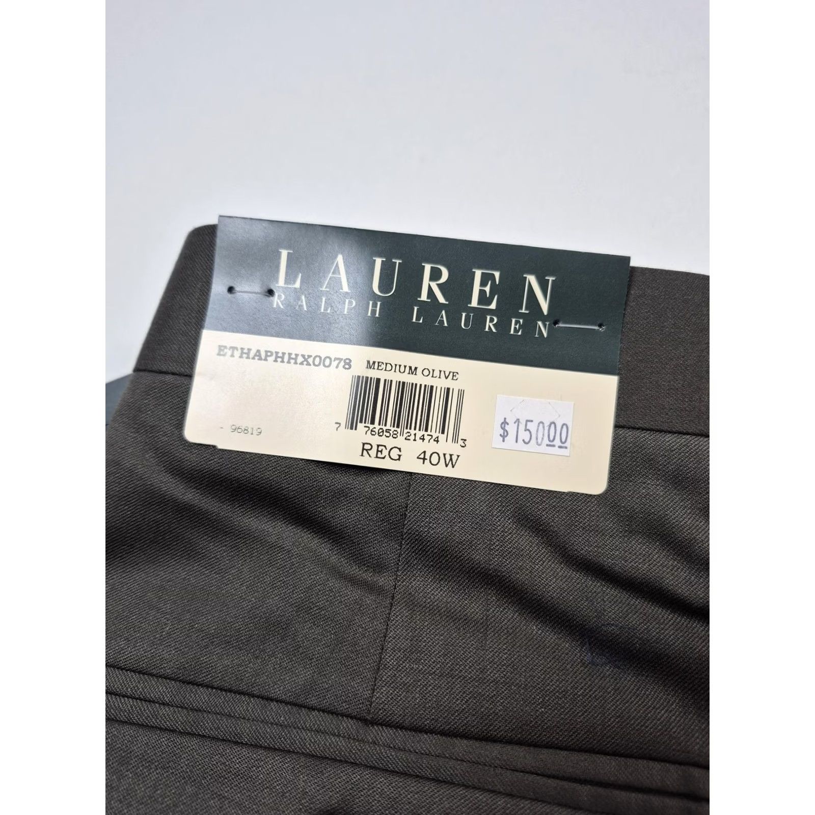 Ralph Lauren Lauren Ralph Lauren Pants Mens 40x36 Olive Wool Cashmere Pleated Unhemmed Dress Pants Medium Green 40W 30L Vintage N/A Size US 40 / EU 56 - 7 Thumbnail