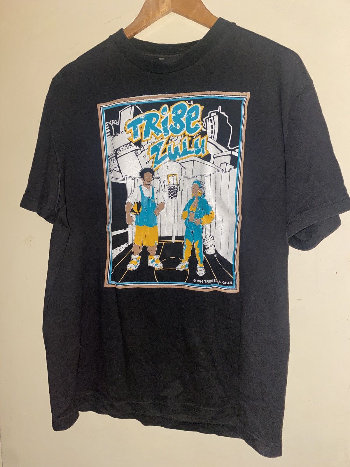 Rap Tees vintage Tribe Zulu Gear t-shirt, a hip-hop streetwear brand Size US L / EU 52-54 / 3 - 1 Thumbnail