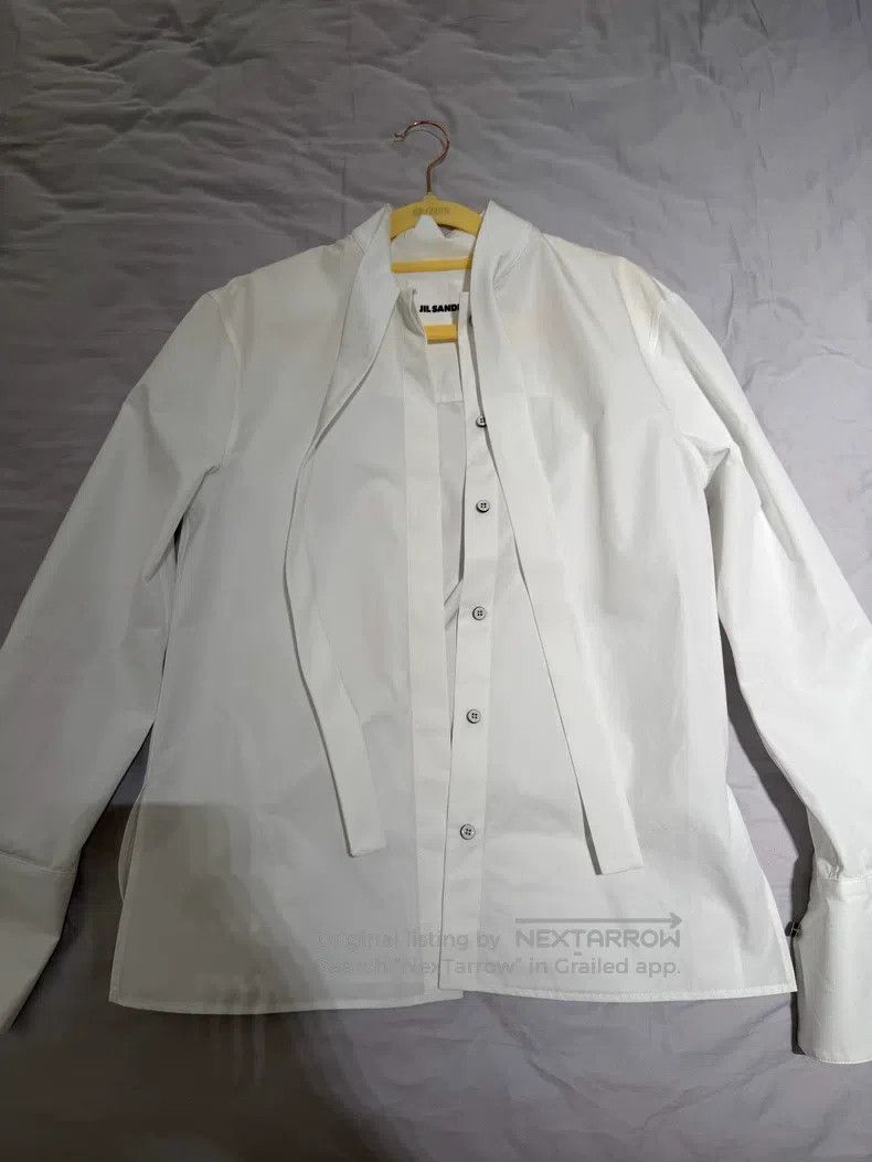 Jil Sander Jil Sander size 32 White lace-up shirt Size XS / US 0-2 / IT 36-38 - 1 Thumbnail