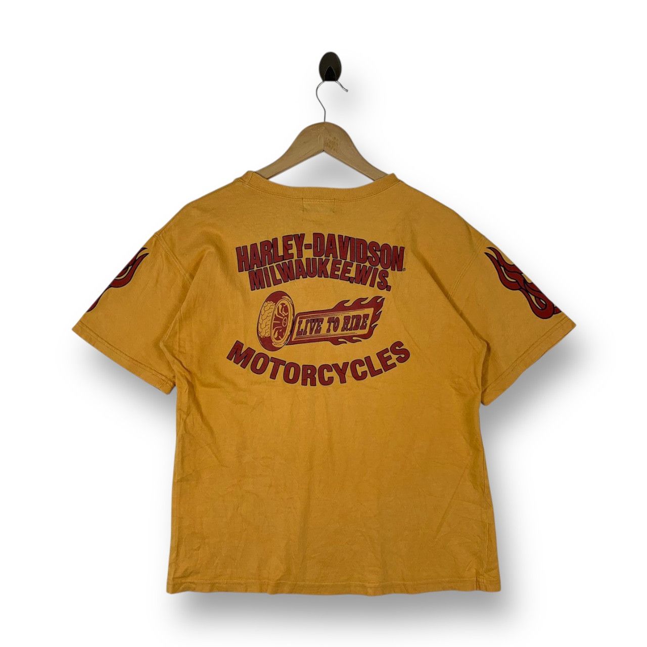 Harley Davidson Vintage Harley Davidson Flame Sleeve Graphics Milwaukee Tee Size US M / EU 48-50 / 2 - 1 Thumbnail