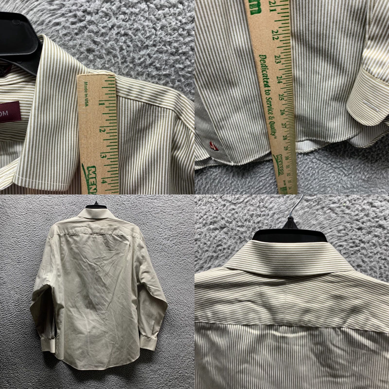 Nordstrom Nordstrom Shirt Adult 16 XL Brown White Casual Cotton Mens Button Up Size US L / EU 52-54 / 3 - 8 Thumbnail