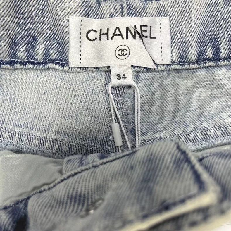 Chanel chanel blue sequined logo casual jeans -2505 Size US 34 / EU 50 - 4 Thumbnail