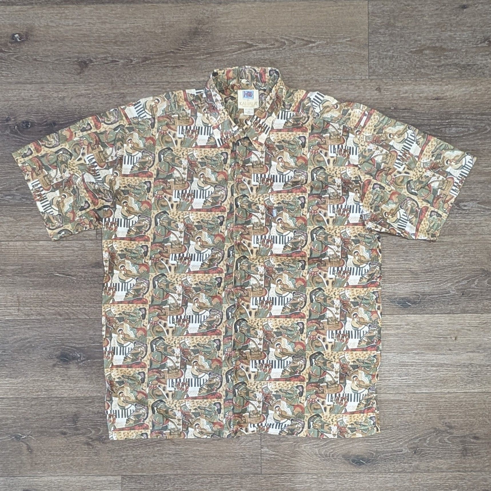 Kahala Vintage Kahala ukulele faces Hawaiian shirt - SIZE XL Size US XL / EU 56 / 4 - 1 Thumbnail