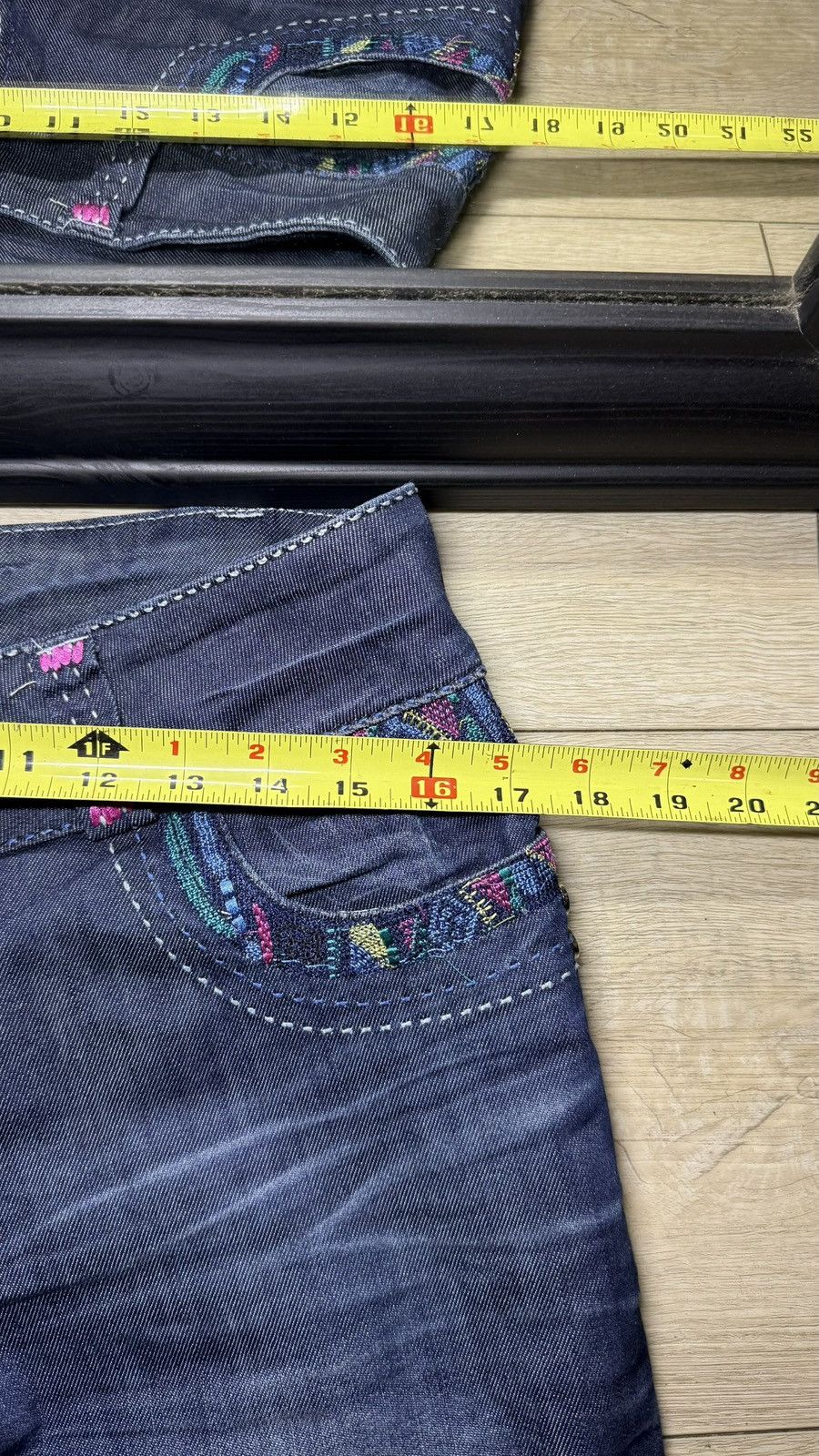 Coogi Y2K 2000s Coogi Bootcut Embroidered Colorful Low Rise Jeans Size 34" / US 12 / IT 48 - 9 Thumbnail