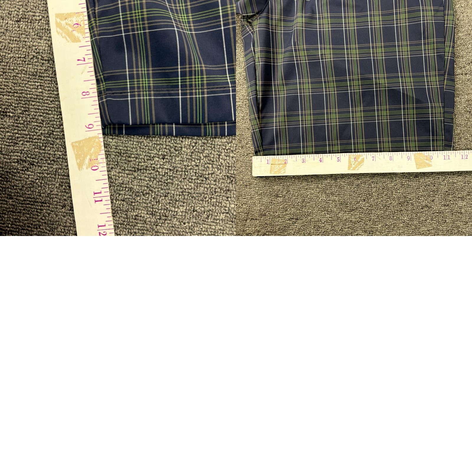 Chaps Chaps Golf Shorts Mens 33 Blue Green Plaid Microfiber Chino Stretch Casual Size US 33 - 8 Thumbnail