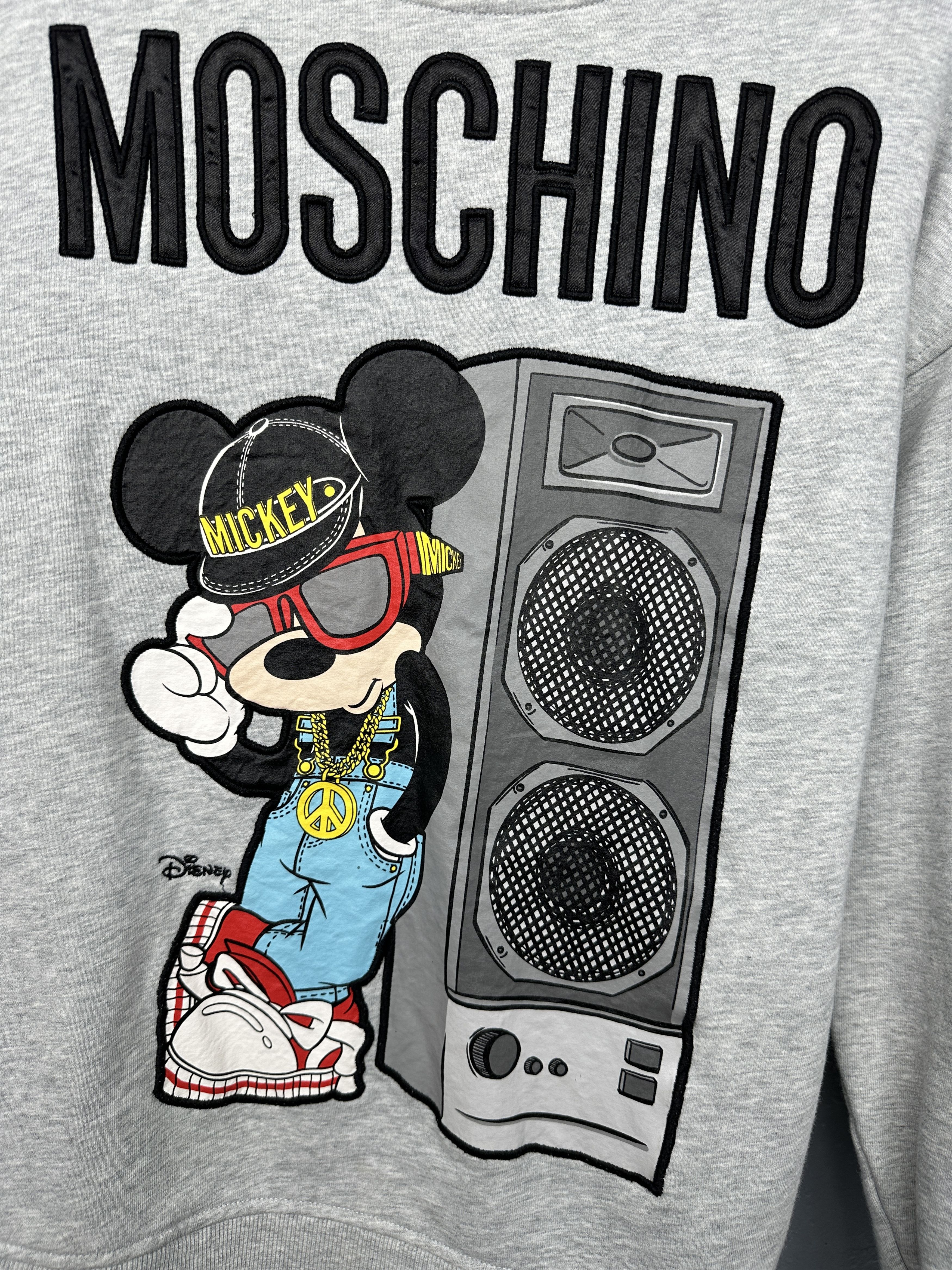 Moschino Limited Edition H&M x Moschino Grey Mickey Mouse Sweatshirt Size S / US 4 / IT 40 - 3 Thumbnail