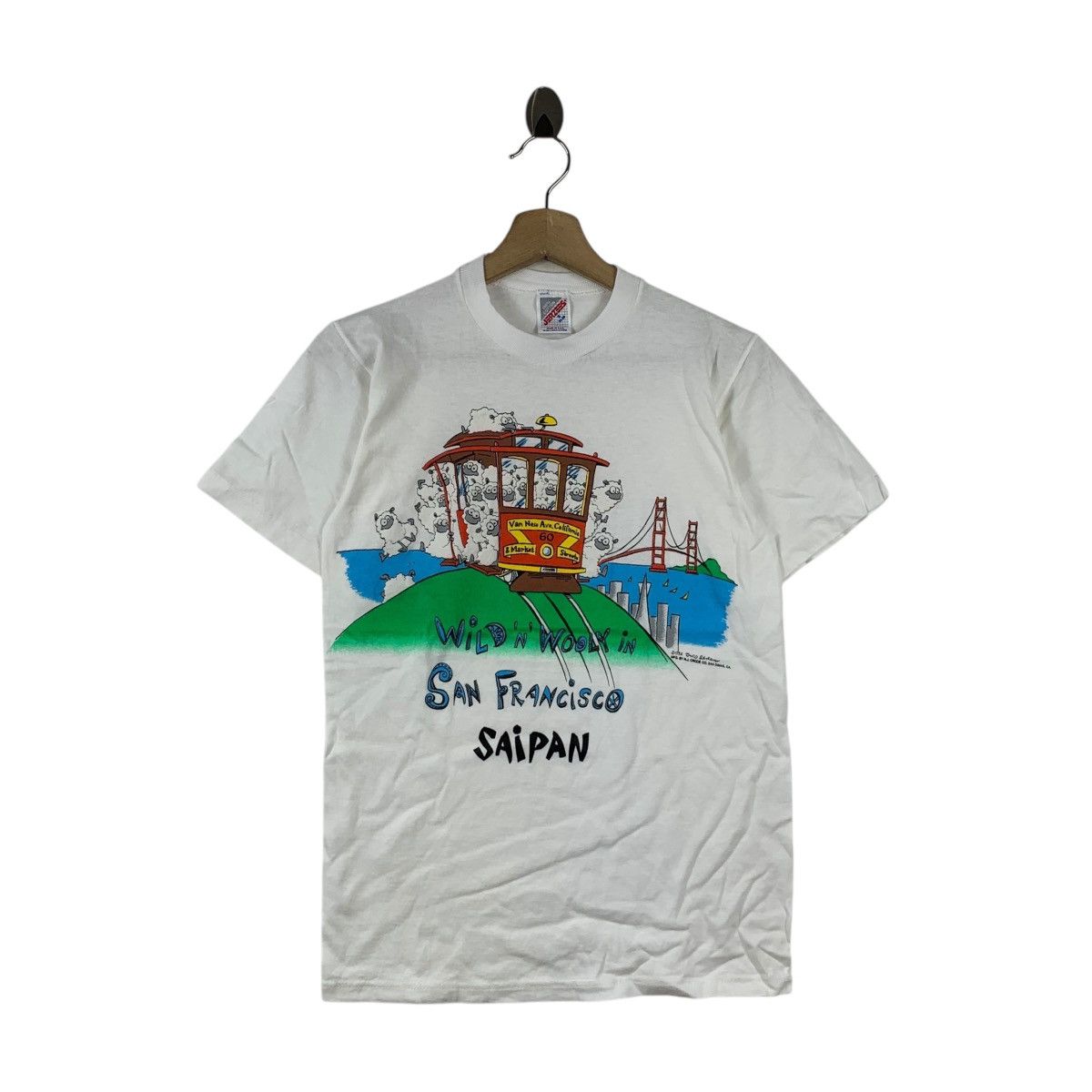 Vintage Vintage 1992 DAVID SILVERMAN Wild N Wooly Cartoon Tee Shirt Size US S / EU 44-46 / 1 - 1 Thumbnail