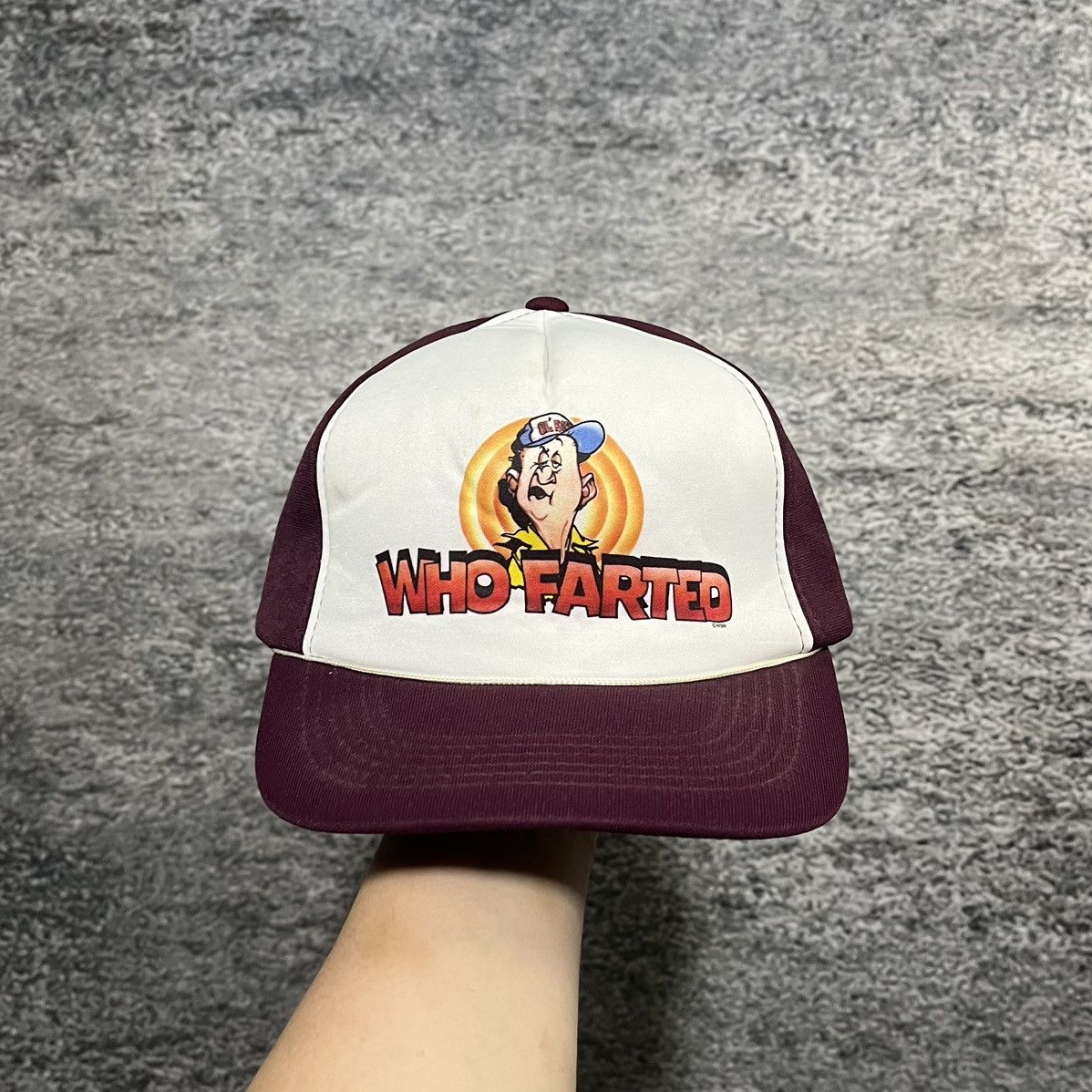 Vintage Vintage 90s 'Who Farted' Funny Humor Trucker Hat Snapback Size ONE SIZE - 1 Thumbnail
