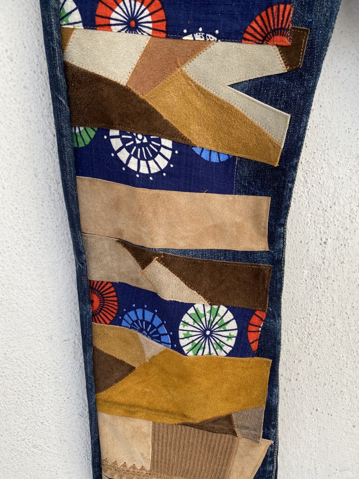 Kapital Kapital Multi Suede Leather Patchwork Avant Garde Denim Size US 31 - 3 Thumbnail