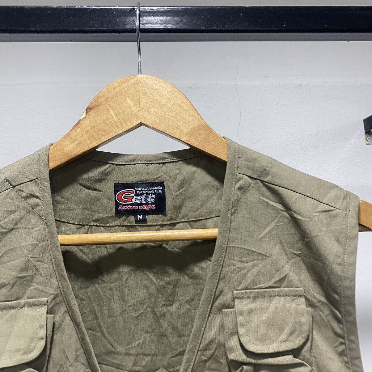 Japanese Brand Gett Utility Cargo Vest Multi Pocket Vest Army 90s Size US M / EU 48-50 / 2 - 6 Thumbnail
